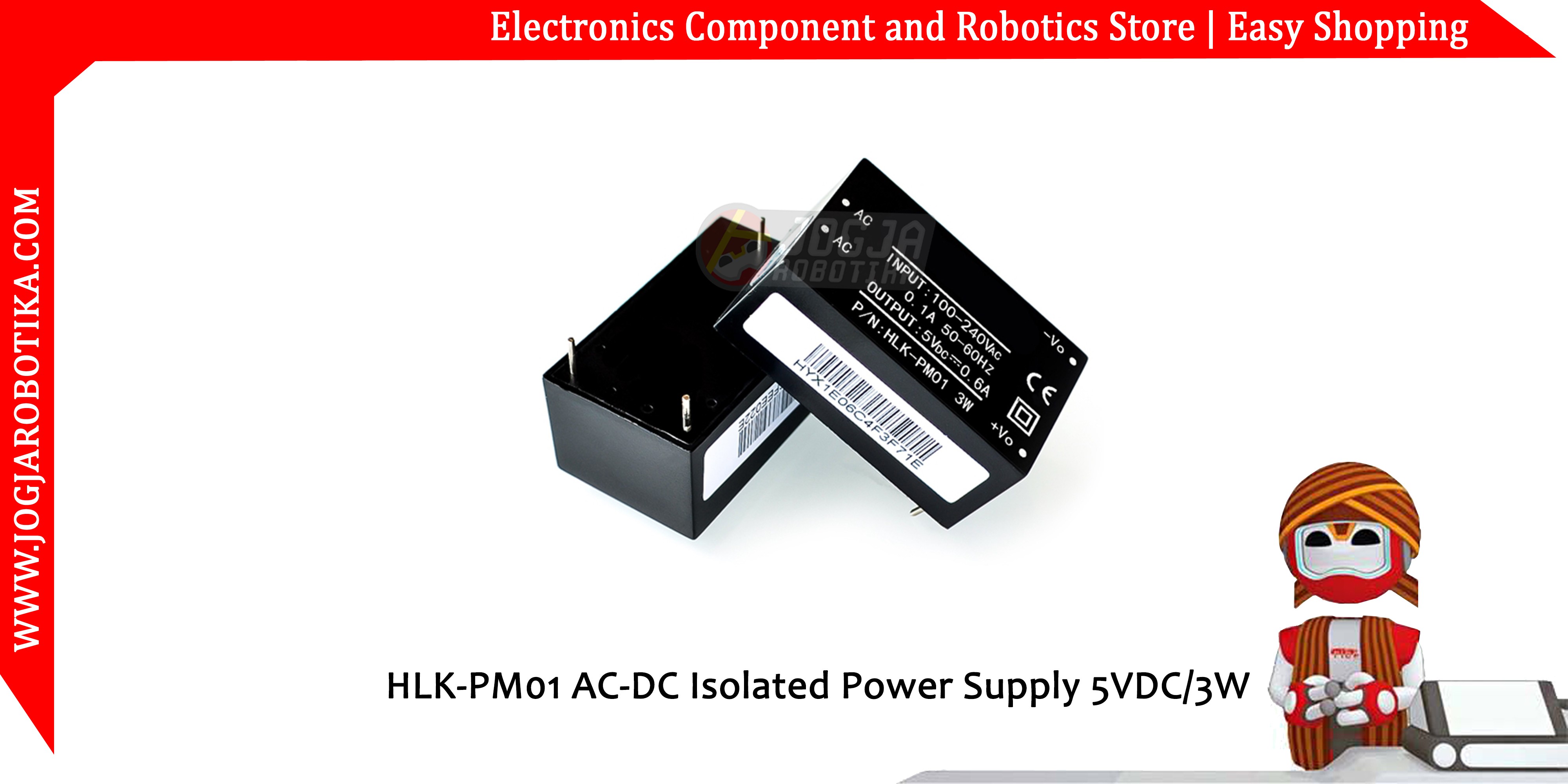 HLK-PM01 AC-DC Isolated Power Supply 5VDC/3W