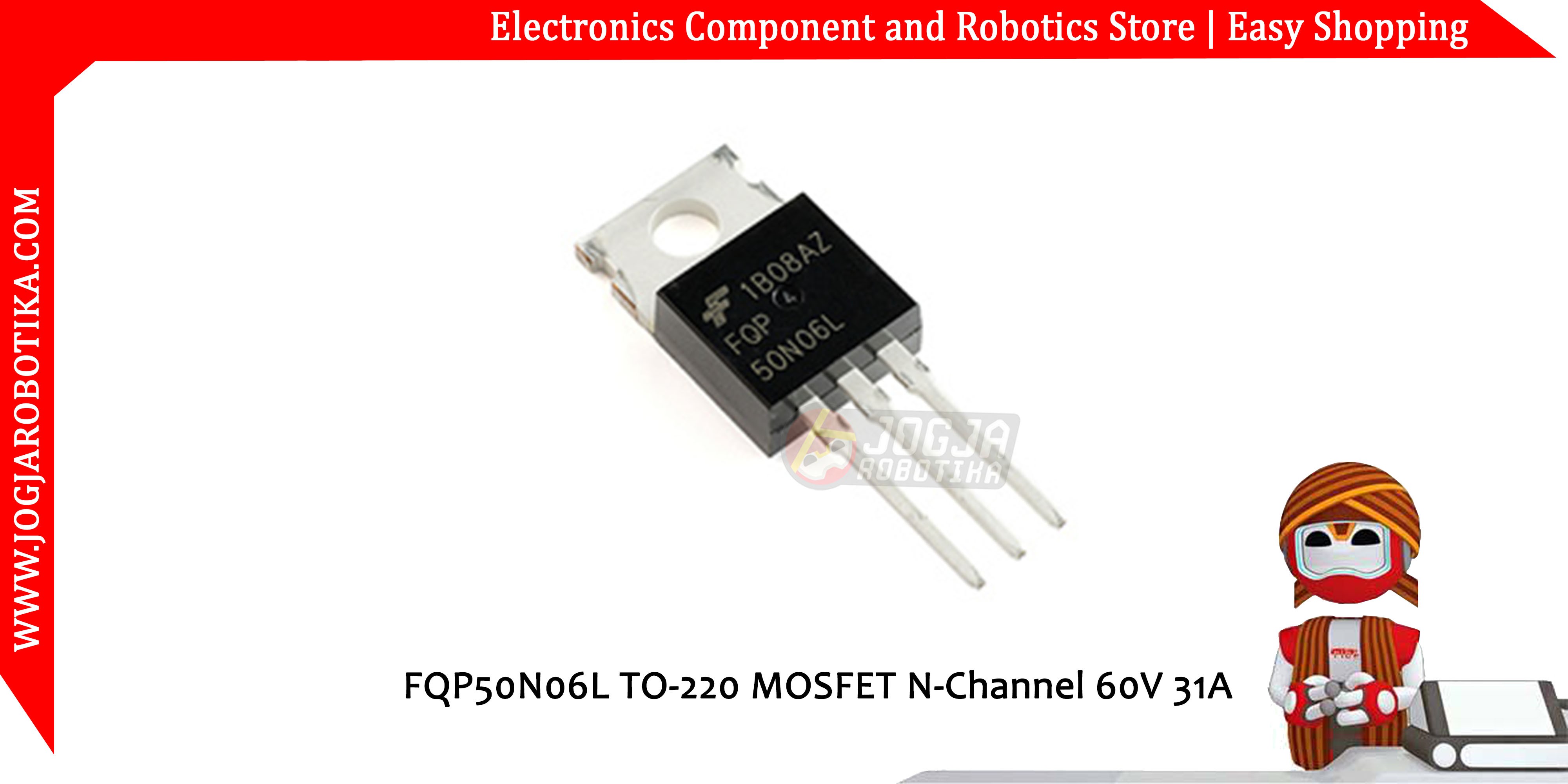 FQP50N06L TO-220 MOSFET N-Channel 60V 31A