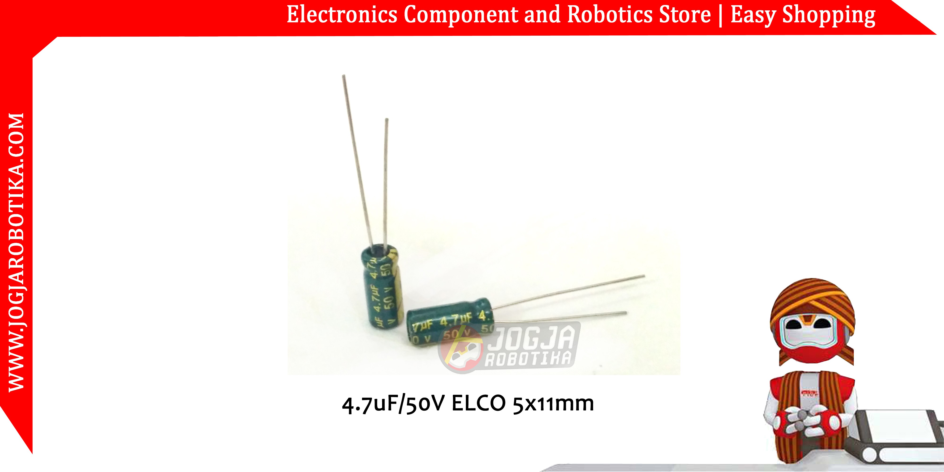 4.7uF/50V ELCO 5x11mm