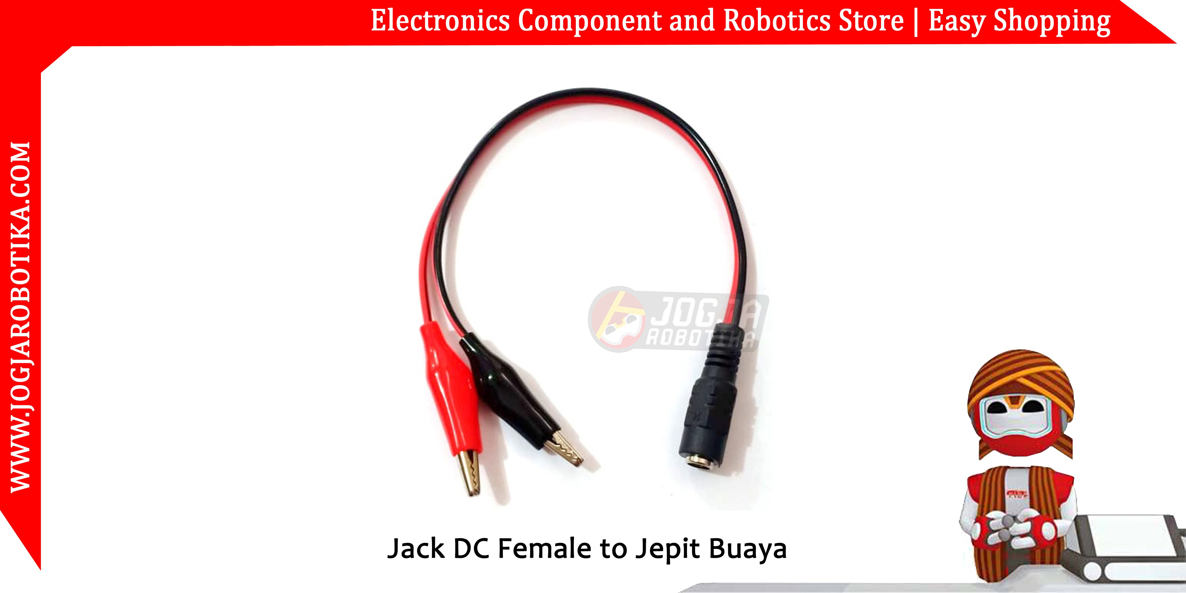 Jack DC Female to Jepit Buaya