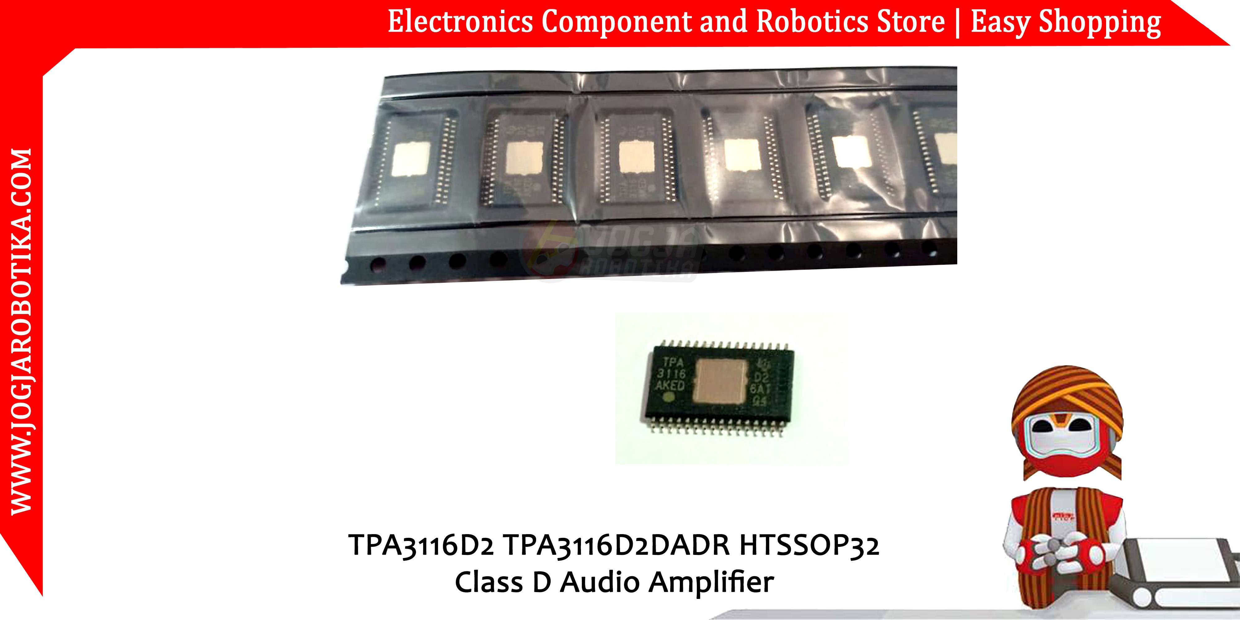 TPA3116D2 TPA3116D2DADR HTSSOP32 Class D Audio Amplifier 50W