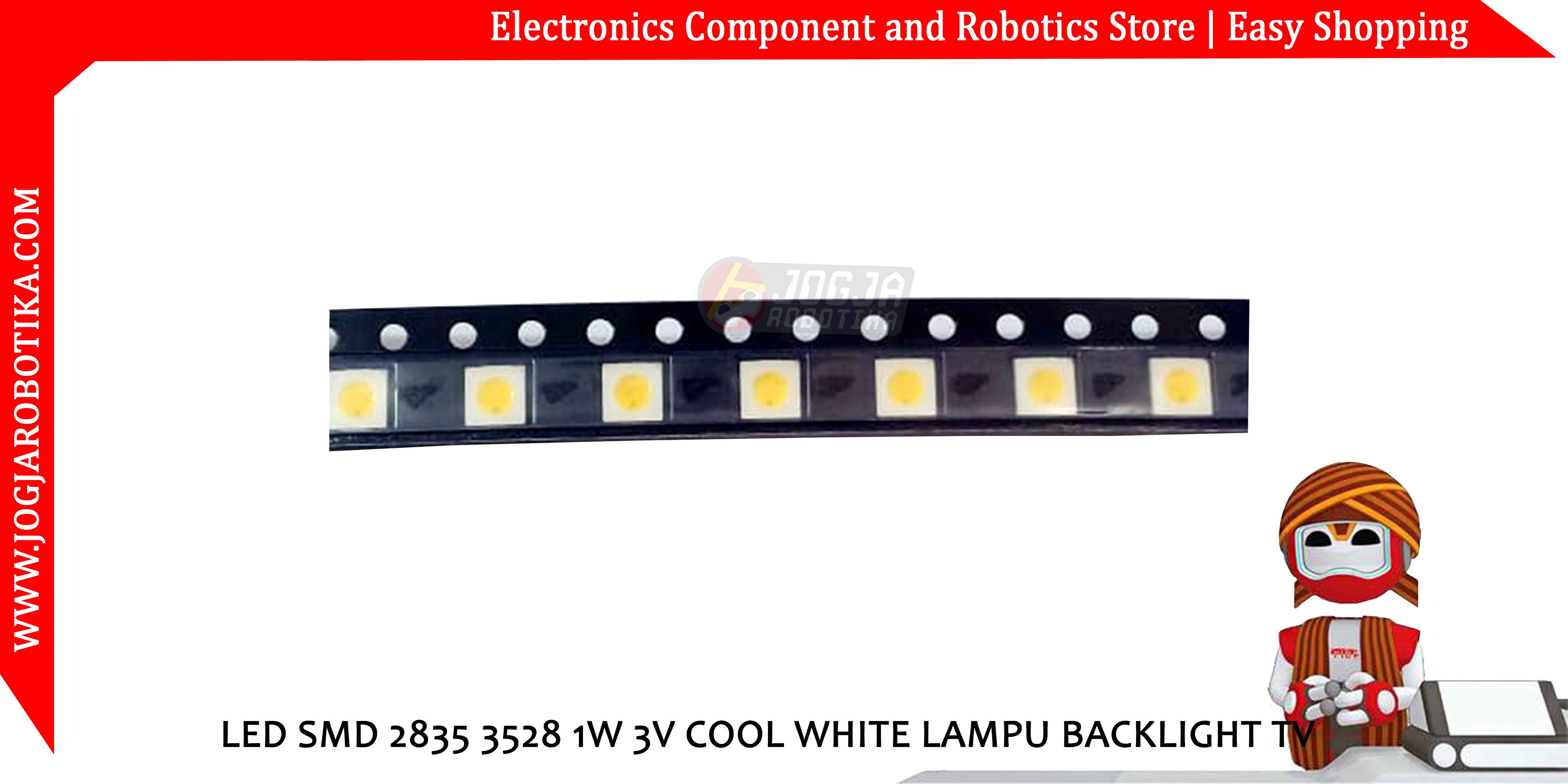 LED SMD 2835 3528 1W 3V COOL WHITE LAMPU BACKLIGHT TV