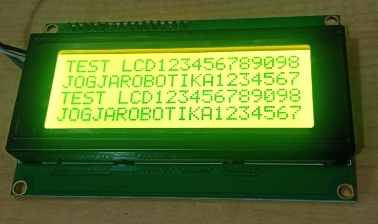 I2C 20x4 LCD Character Green BG Black Character