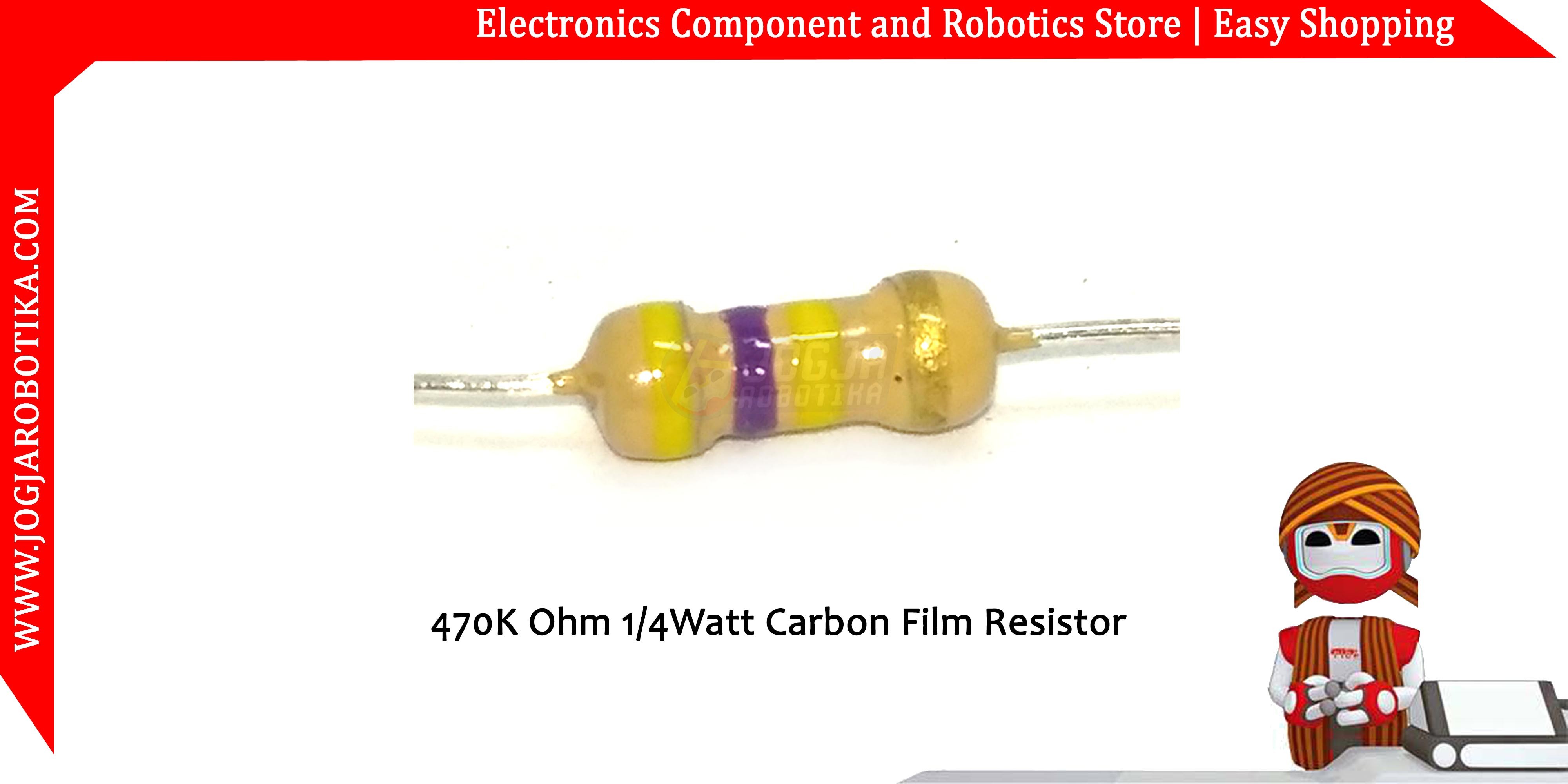 470K Ohm 1/4Watt Carbon Film Resistor