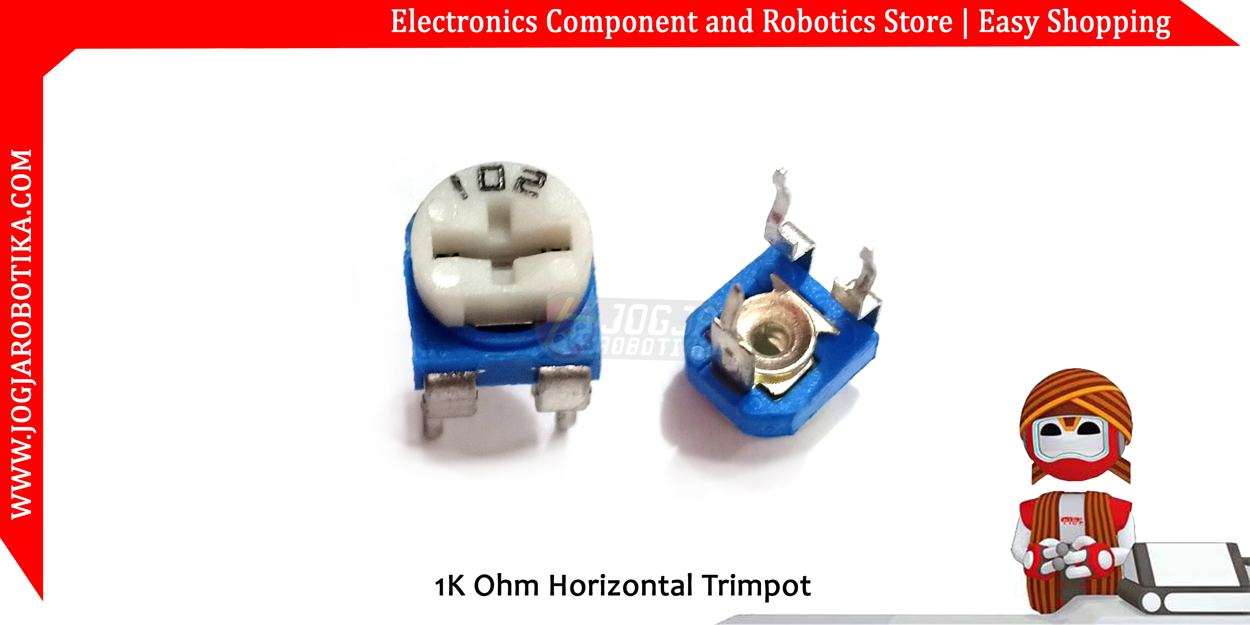 1K Ohm Horizontal Trimpot