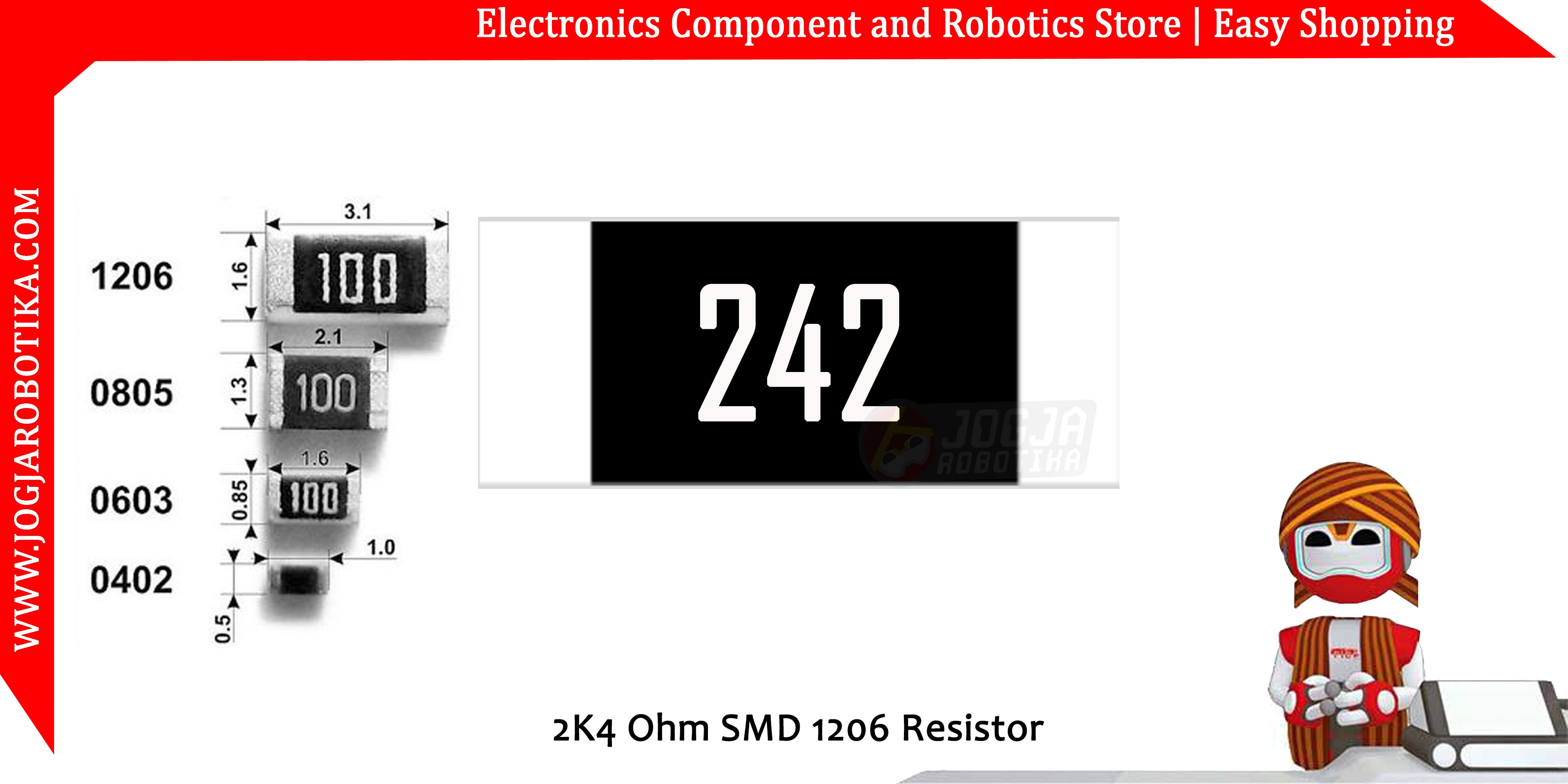 2K4 Ohm SMD 1206 Resistor