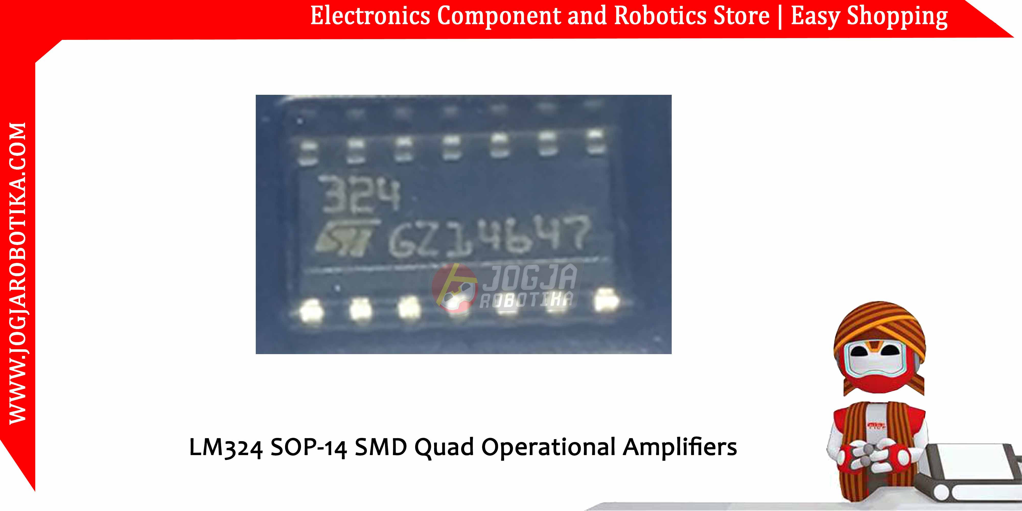 LM324 SOP-14 SMD Quad Operational Amplifiers