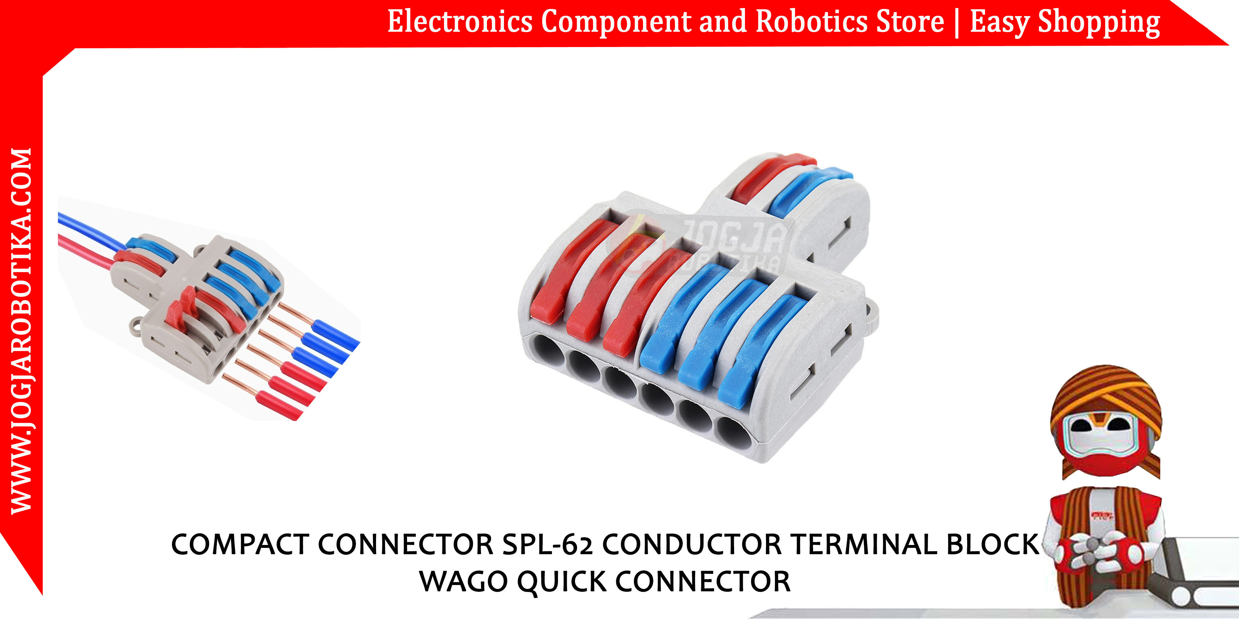 COMPACT CONNECTOR SPL-62 CONDUCTOR TERMINAL BLOCK WAGO QUICK CONNECTOR
