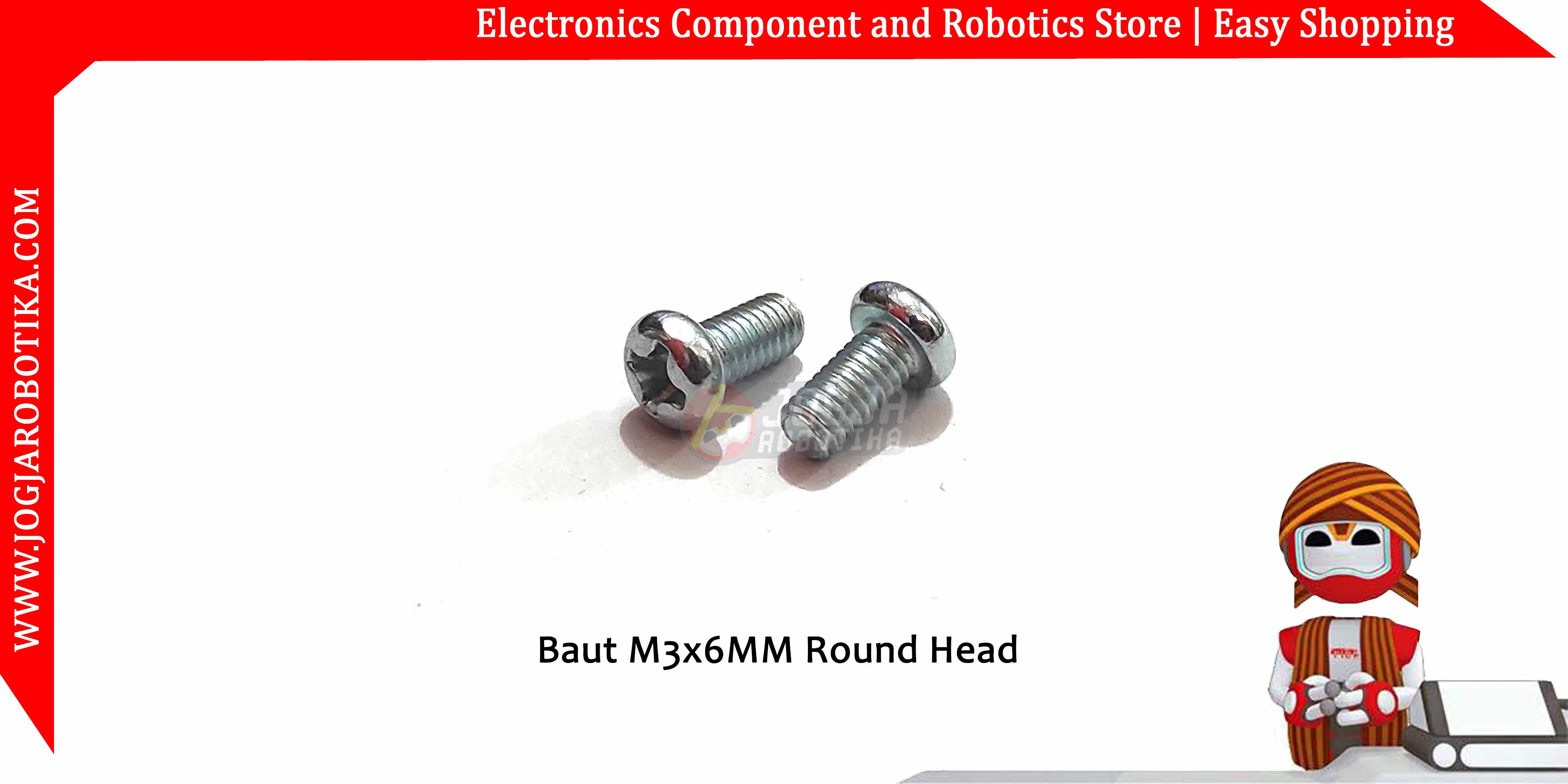 Baut M3x6MM Round Head