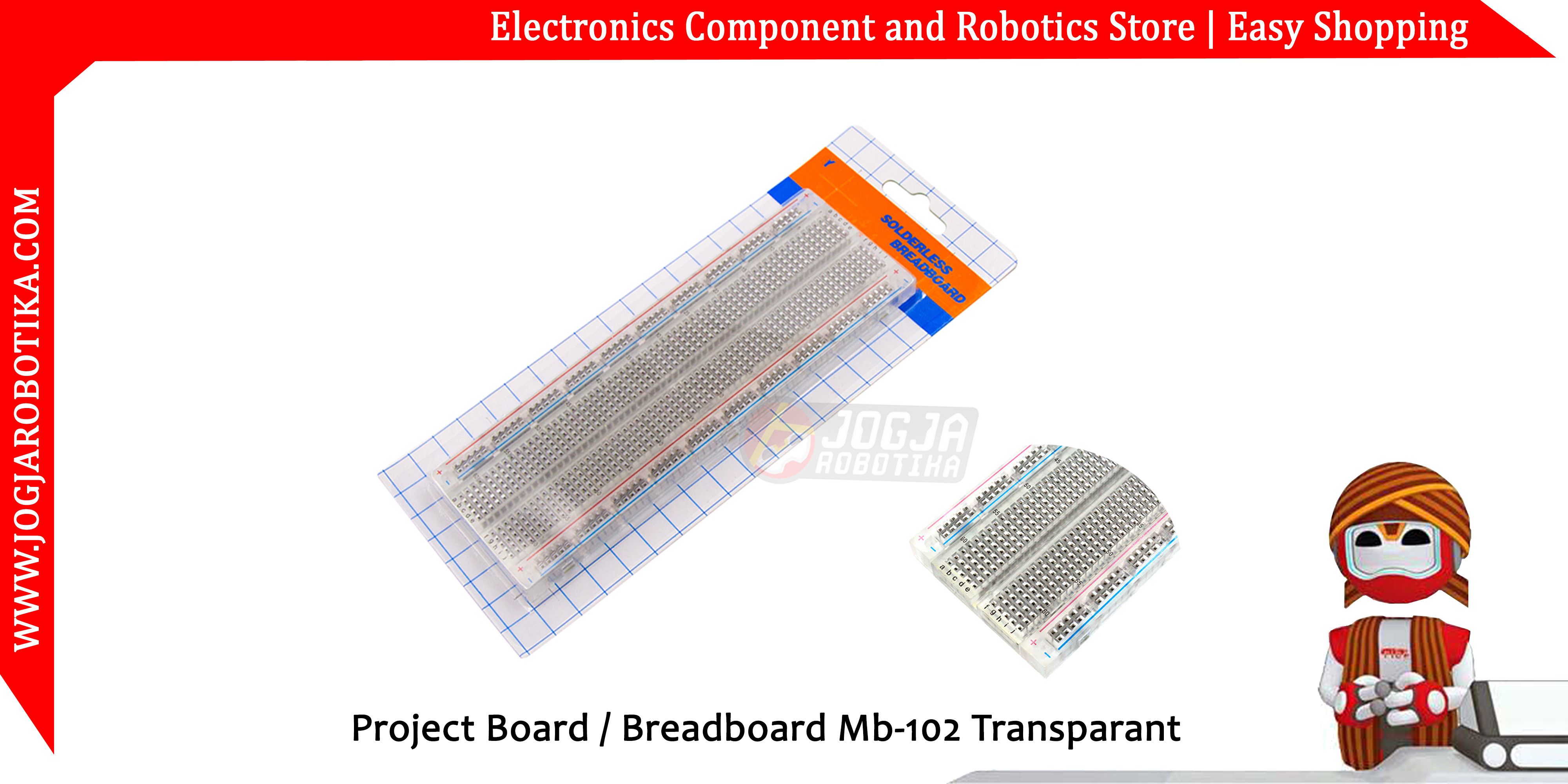Project Board / Breadboard Mb-102 Transparant