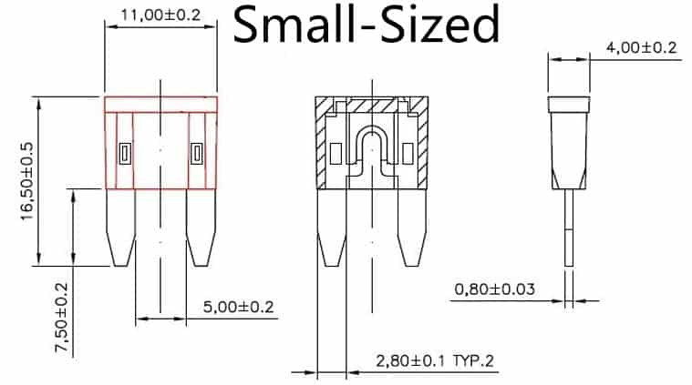 Small Sized Automotive Blade Fuse 5A
