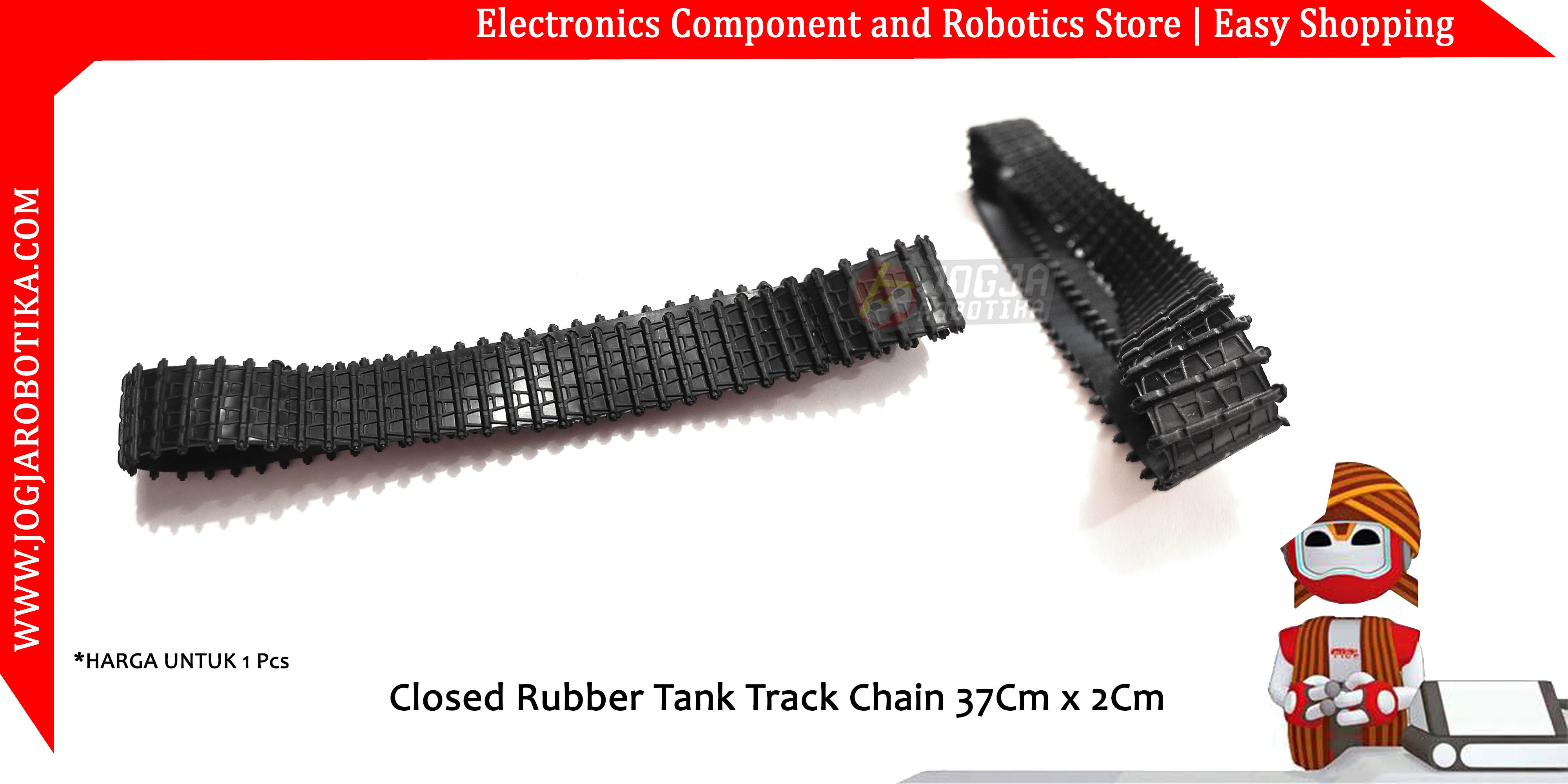 Closed Rubber Tank Track Chain 37Cm x 2Cm