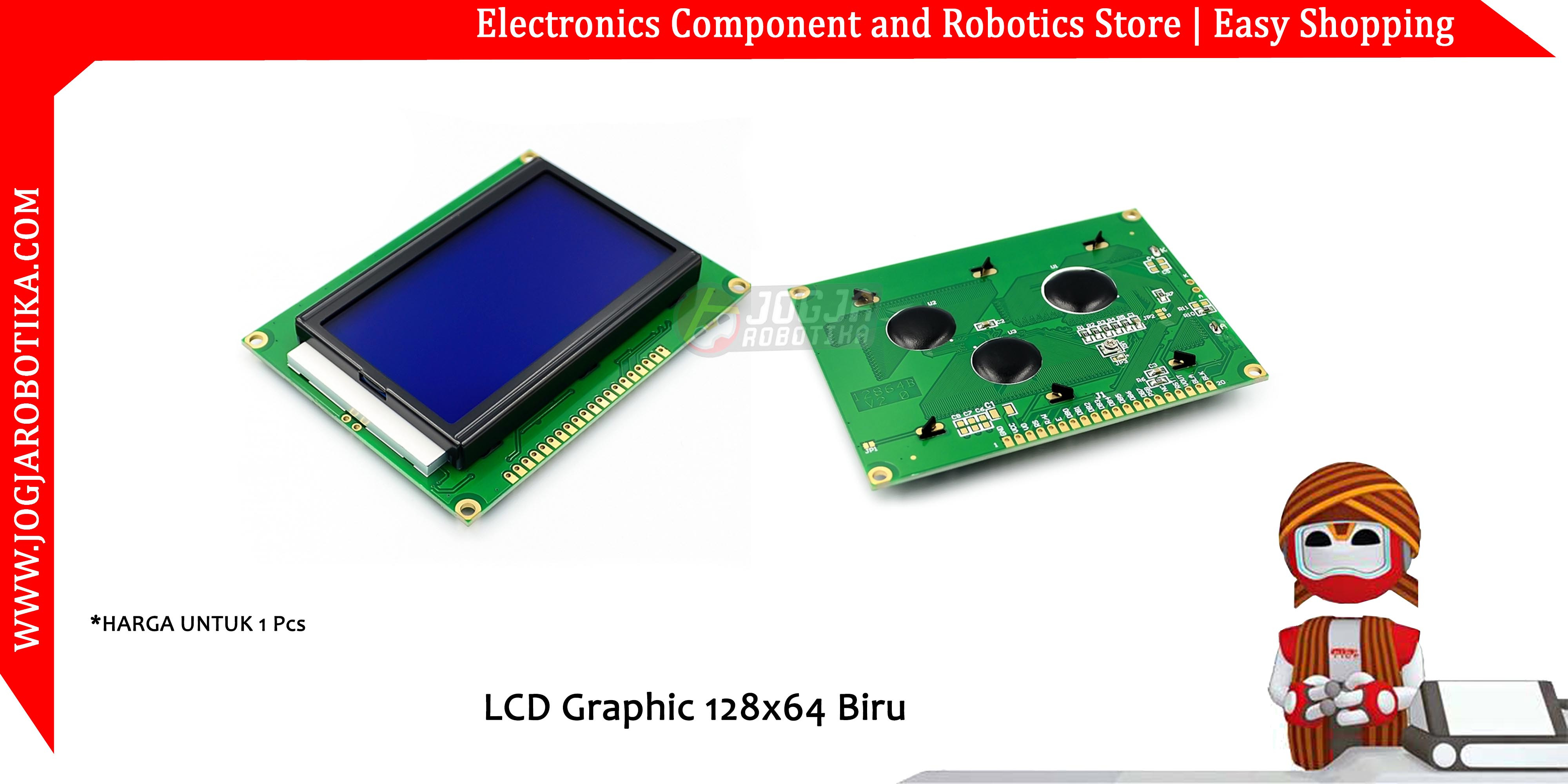 LCD Graphic 128x64 Biru