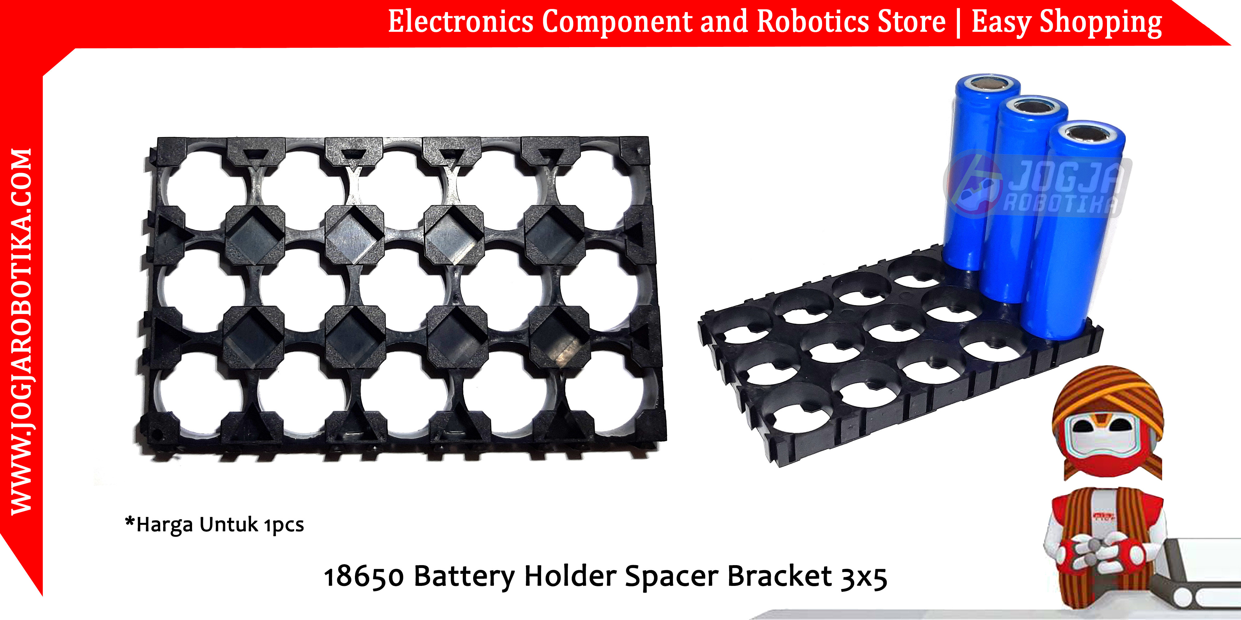 18650 Battery Holder Spacer Bracket 3x5