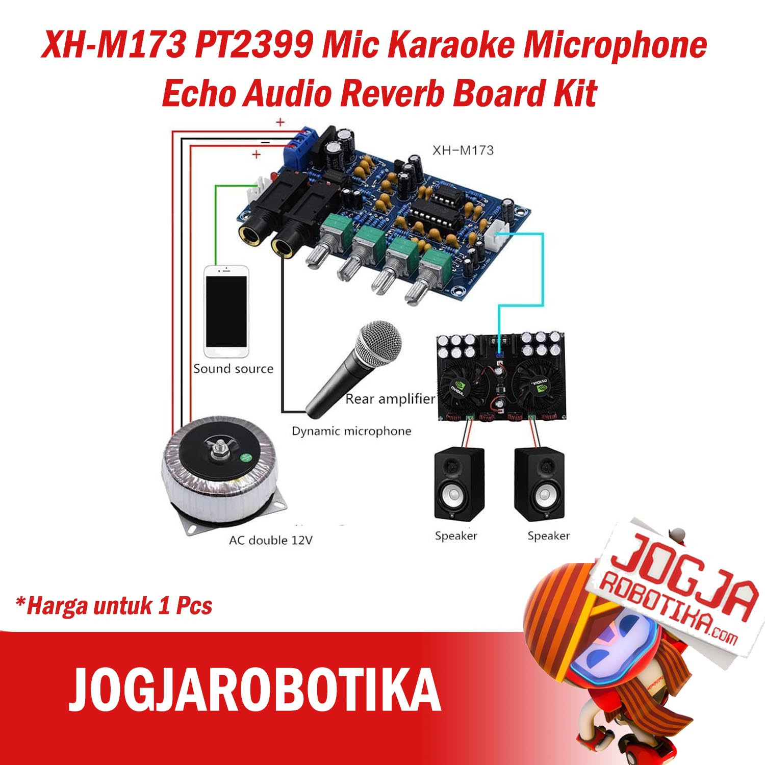 XH-M173 PT2399 Mic Karaoke Microphone Echo Audio Reverb Board Kit