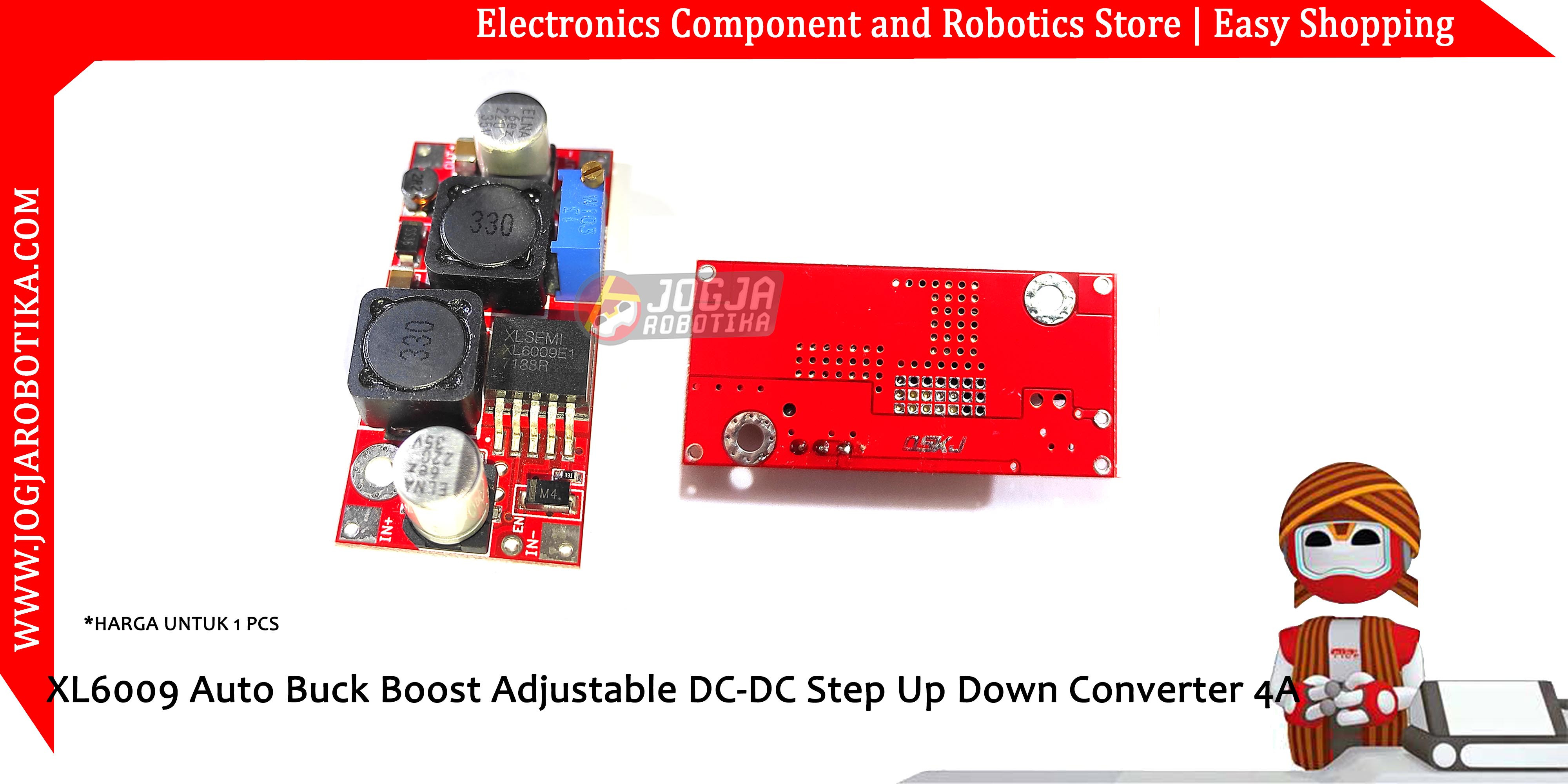 XL6009 Auto Buck Boost Adjustable DC-DC Step Up Down Converter 4A