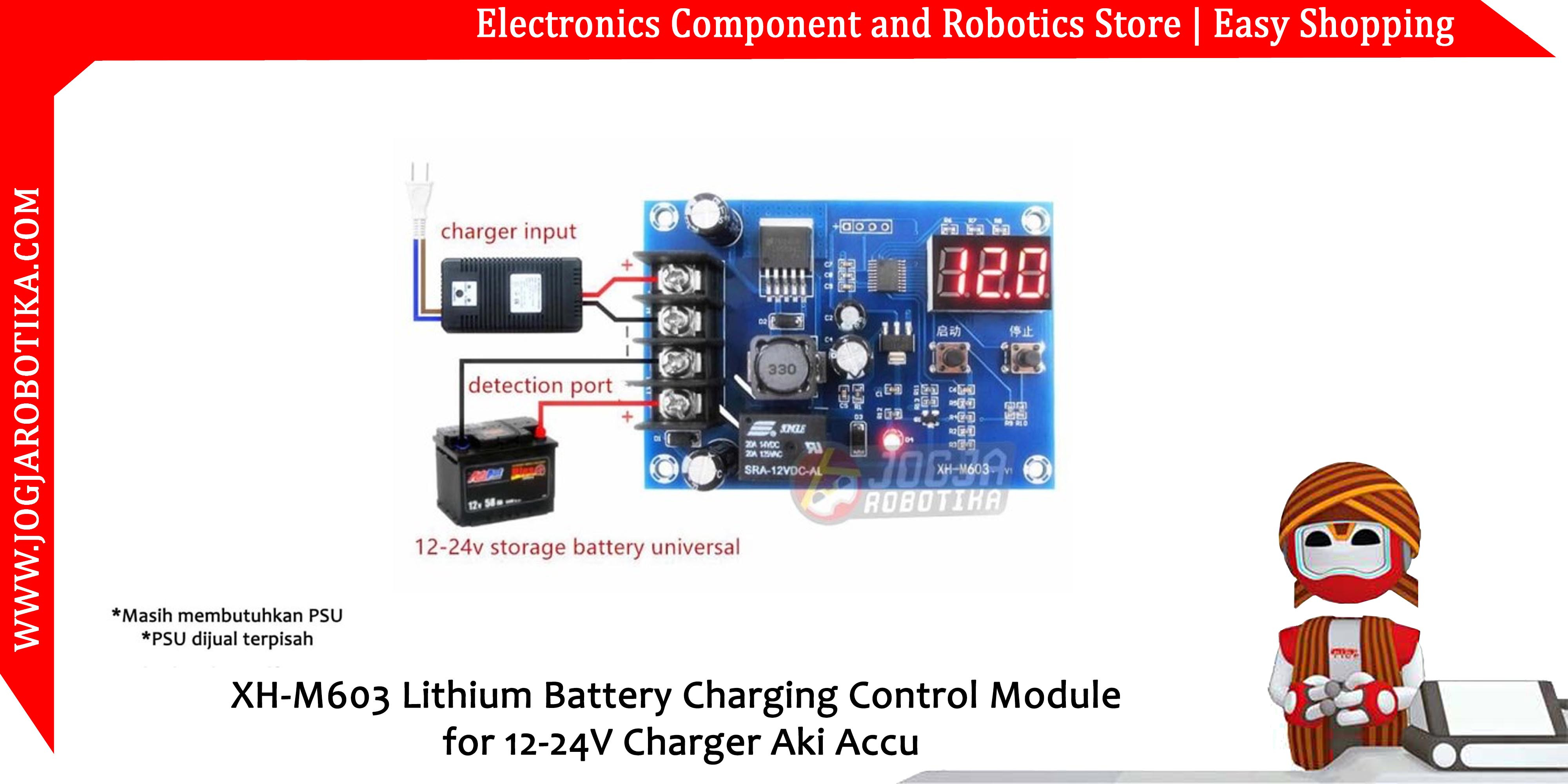 XH-M603 Lithium Battery Charging Control Module for 12-24V Charger Aki Accu