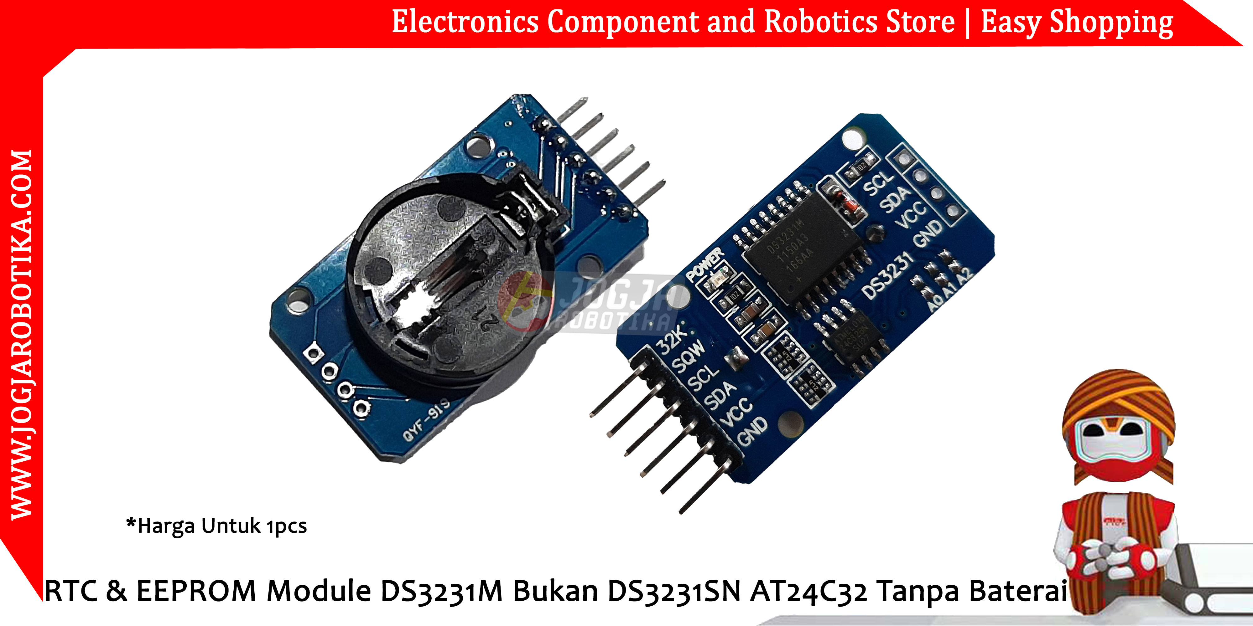 RTC & EEPROM Module DS3231M Bukan DS3231SN AT24C32 Tanpa Baterai
