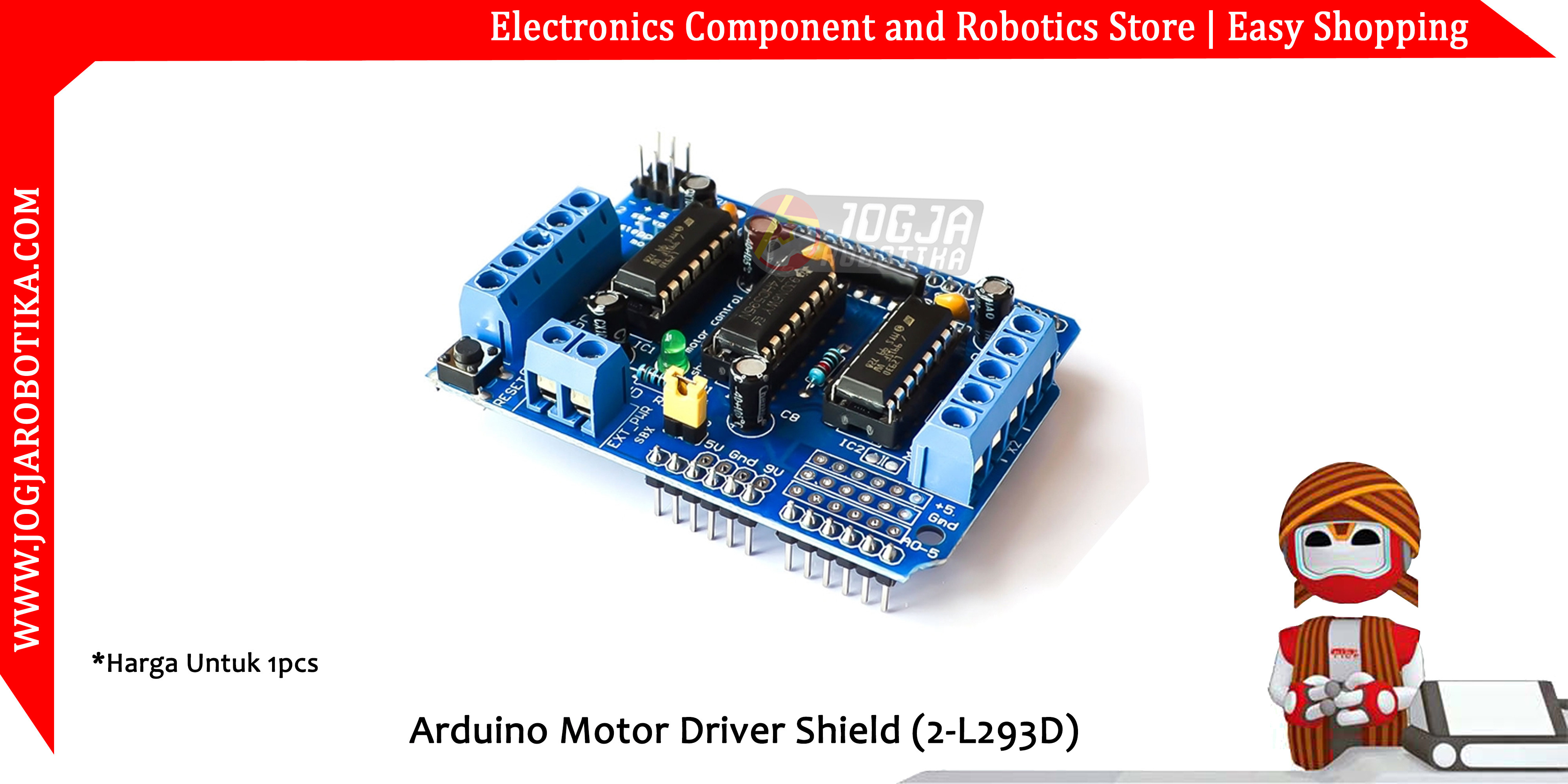 Arduino Motor Driver Shield (2-L293D)