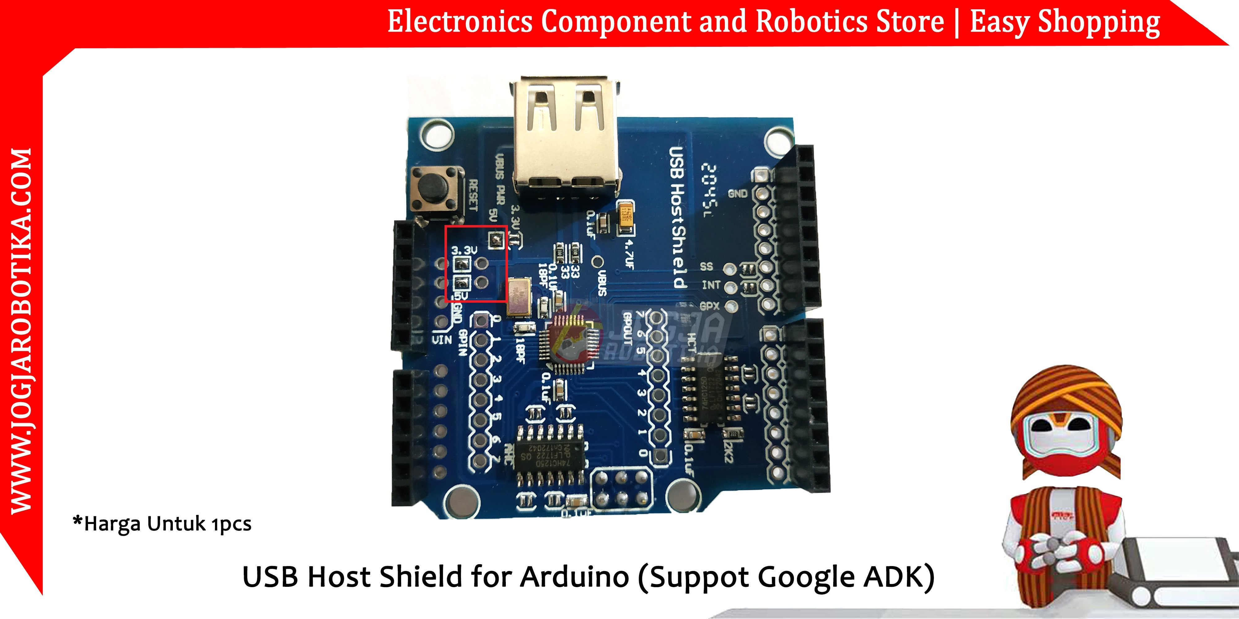 USB Host Shield for Arduino (Suppot Google ADK)