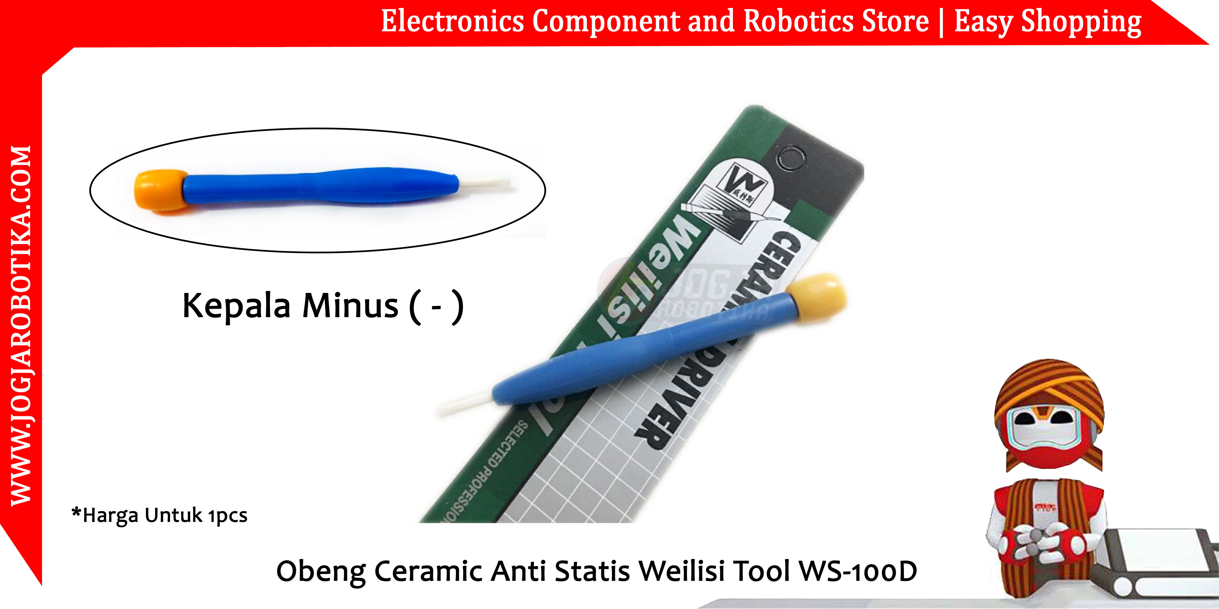 Obeng Ceramic Anti Statis Weilisi Tool WS-100D