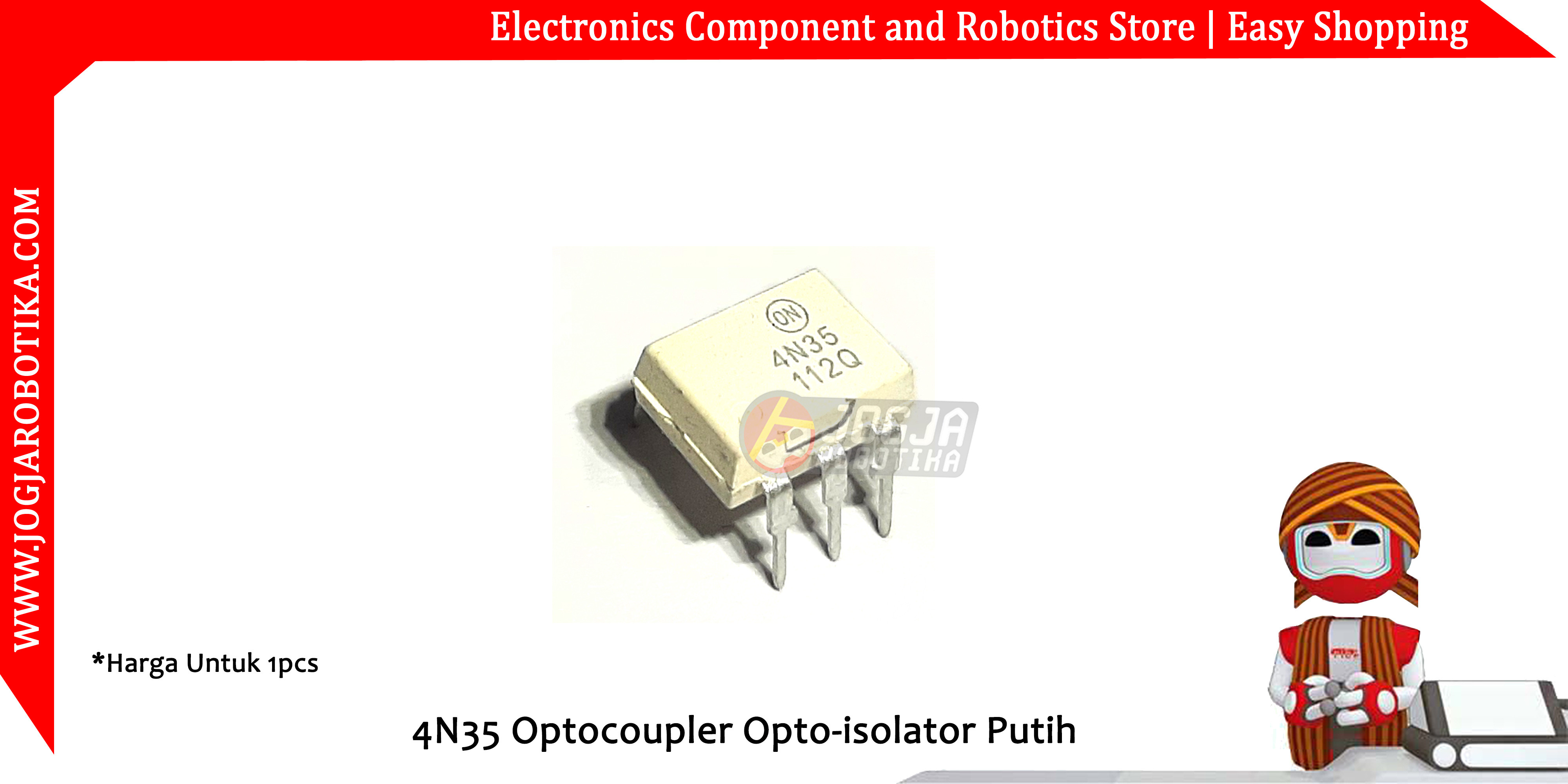 4N35 Optocoupler Opto-isolator Putih