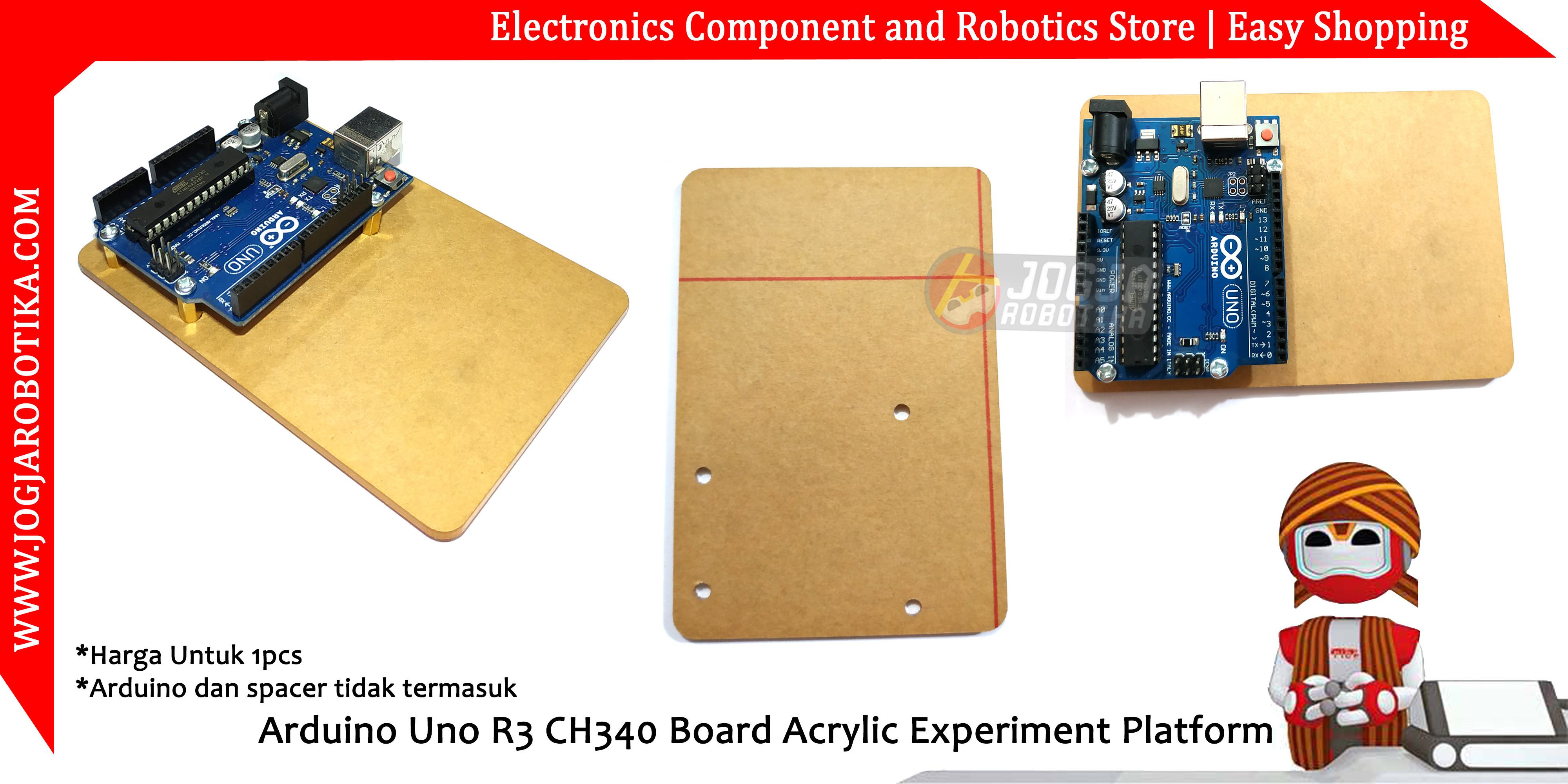 Arduino Uno R3 CH340 Board Acrylic Experiment Platform