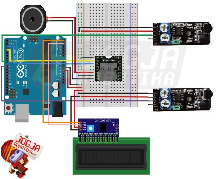 Sistem Bel Suara Otomatis Arduino + DF Player + Sensor IR