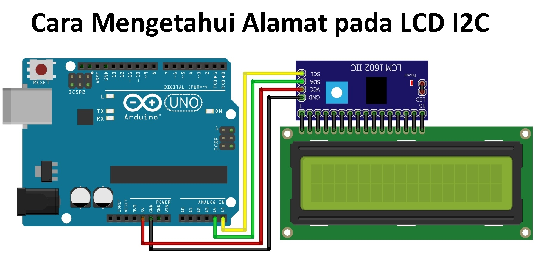 Cara Mengetahui Alamat pada LCD I2C