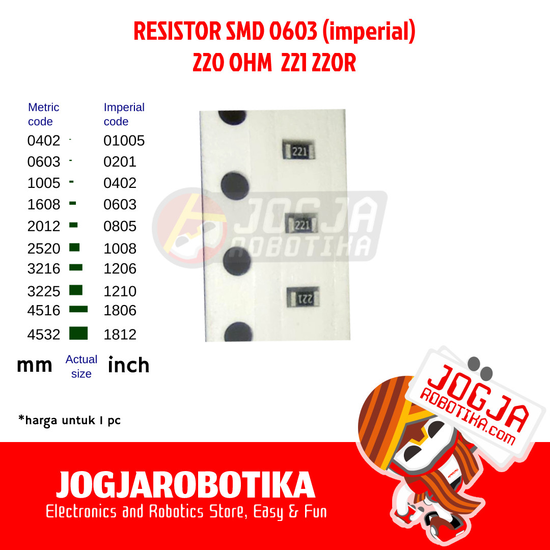 220 OHM 221 2200 SMD 0603 RESISTOR