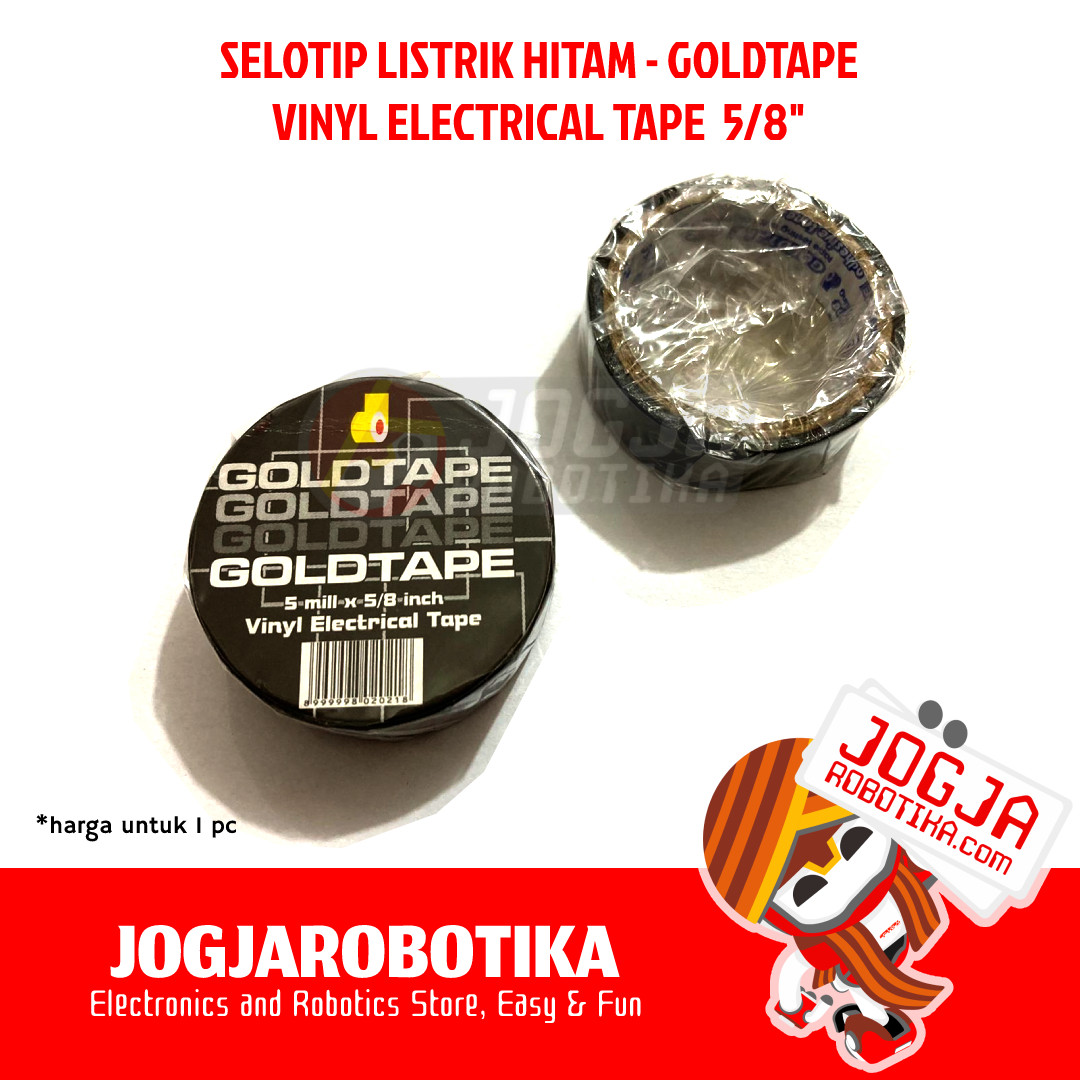 SELOTIP LISTRIK SOLASI HITAM ELECTRICAL TAPE GOLDTAPE 5/8 INCH
