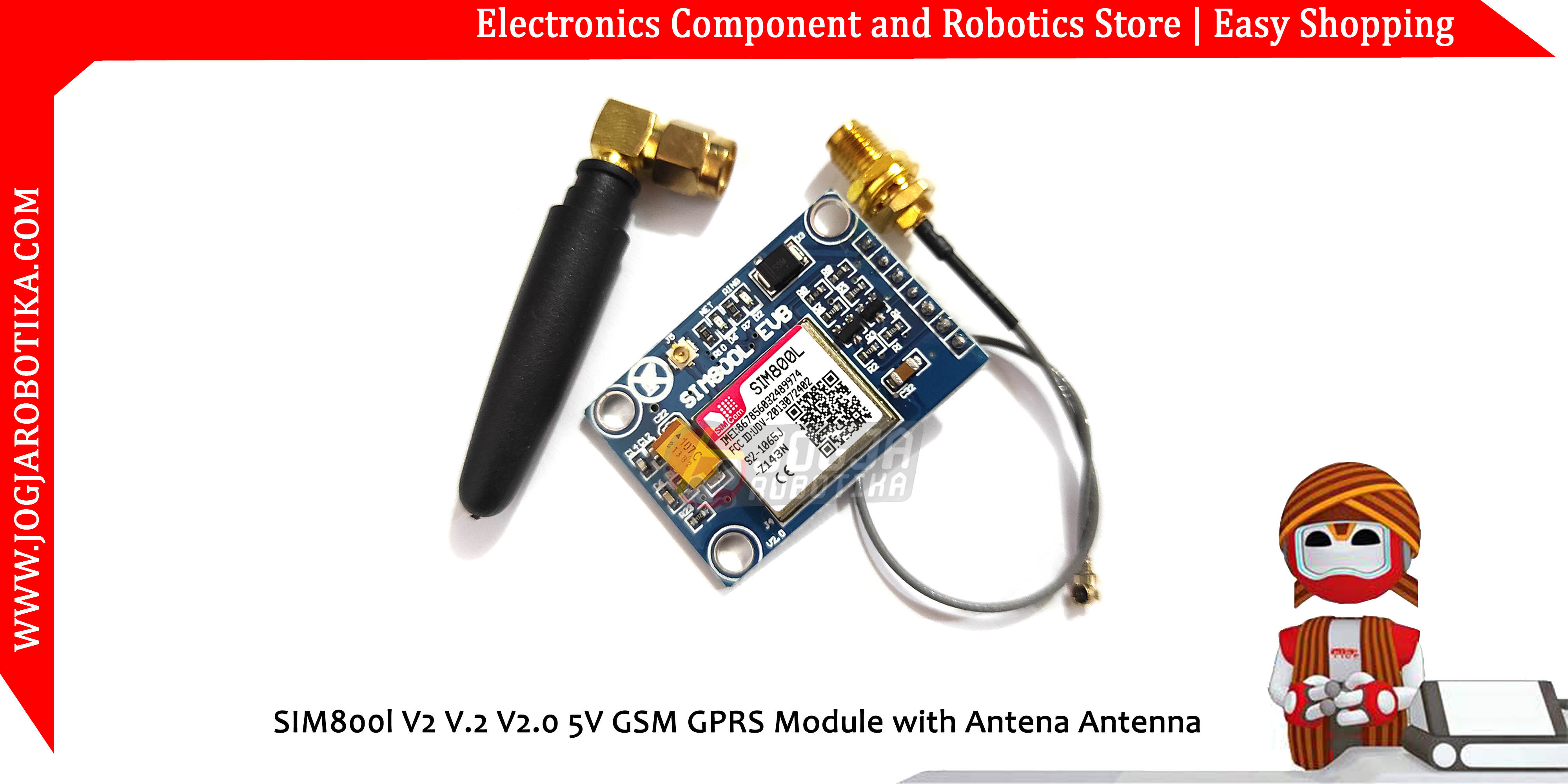 SIM800l V2 V.2 V2.0 5V GSM GPRS Module with Antena Antenna