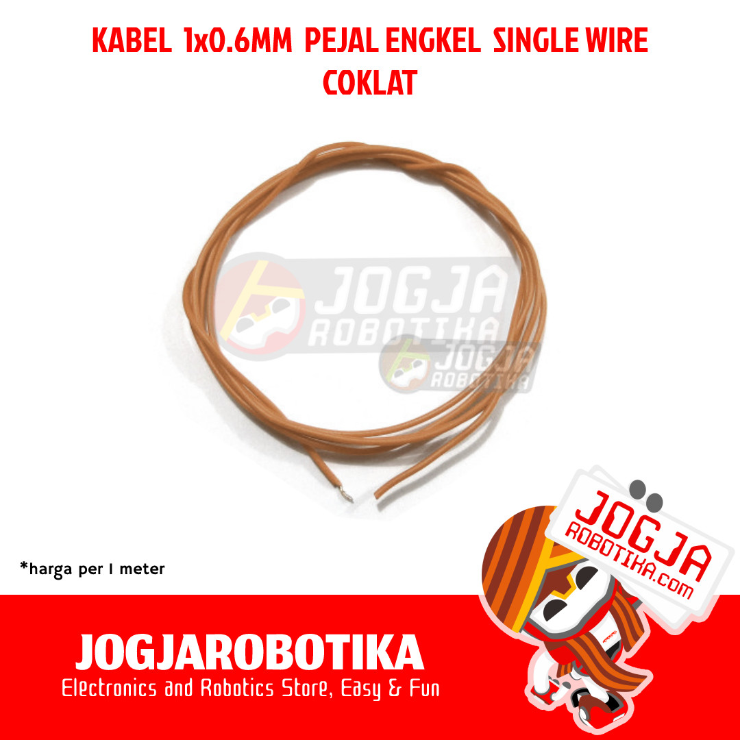 Kabel 1x0.6mm Pejal Single Wire - Coklat