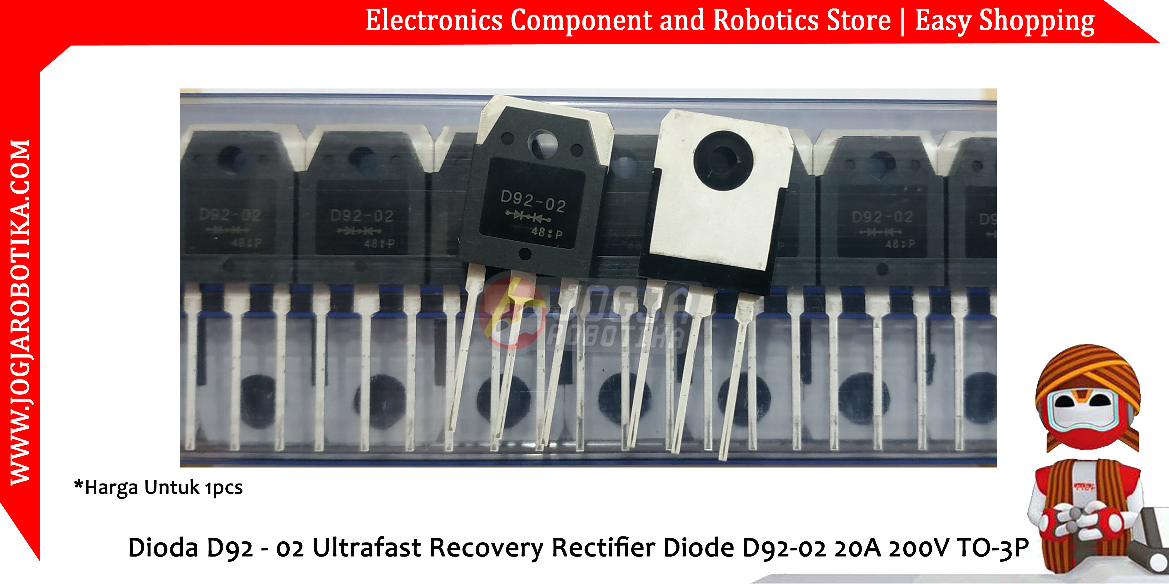 Dioda D92 - 02 Ultrafast Recovery Rectifier Diode D92-02 20A 200V TO-3P