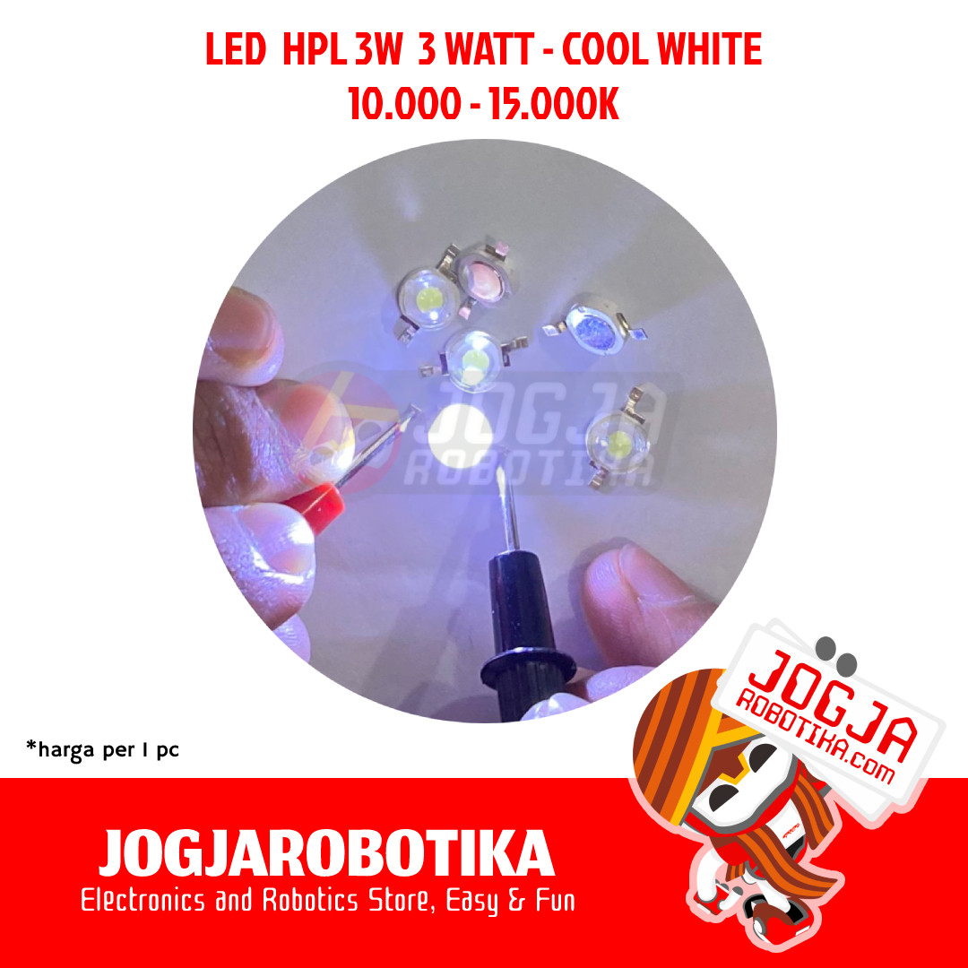 LED HPL HIGH POWER LED 3W 3 WATT - COOL WHITE - 10.000-15.000K