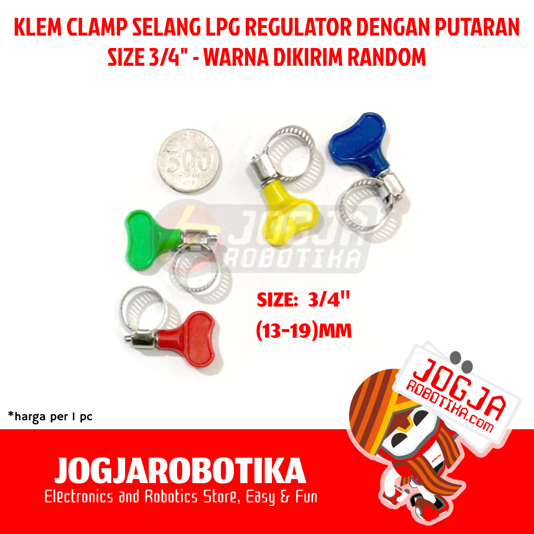 KLEM CLAMP SELANG LPG REGULATOR BESI STAINLESS STEEL KUPING - 3/4" (13-19)MM