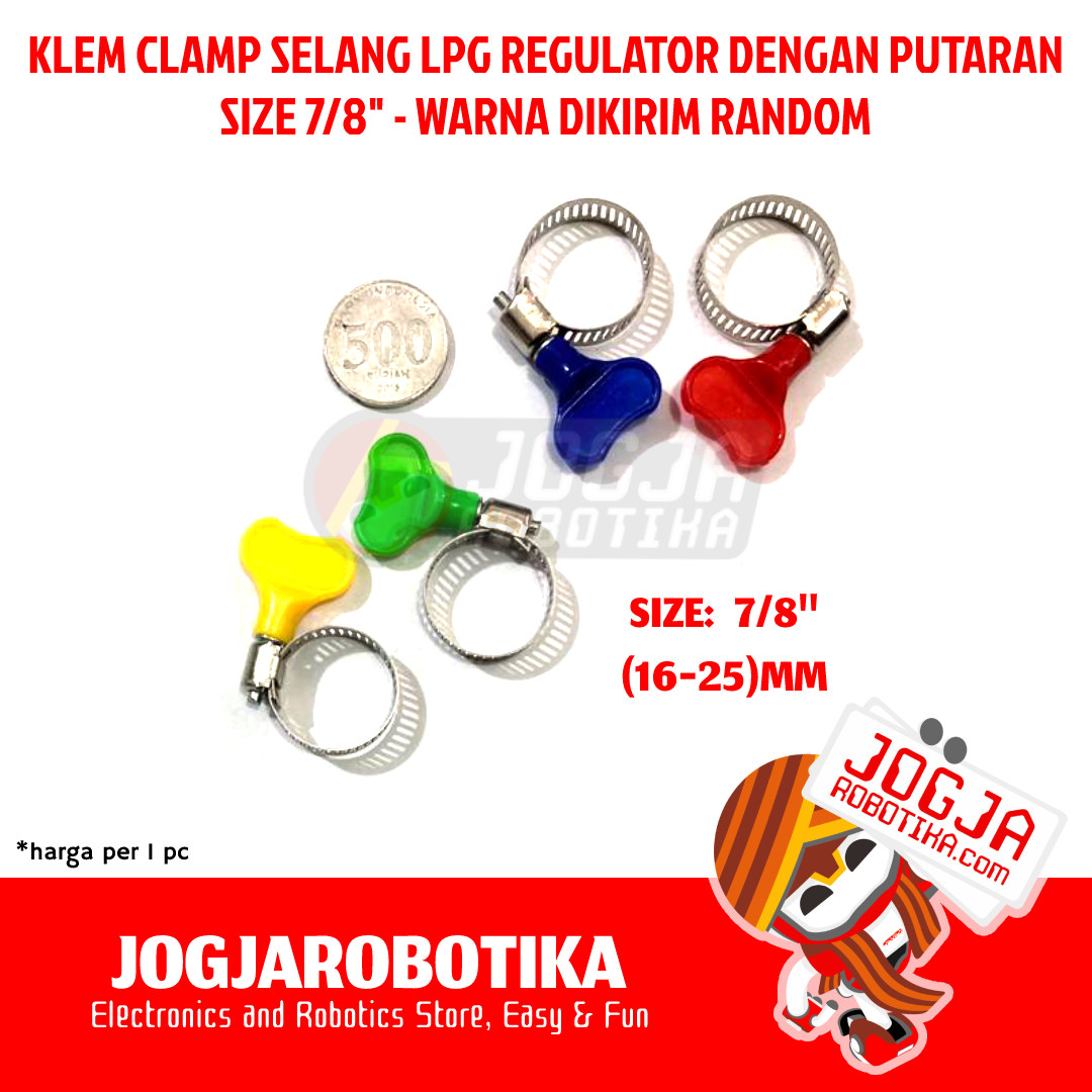 KLEM CLAMP SELANG LPG REGULATOR BESI STAINLESS STEEL KUPING - 7/8" (16-25)MM