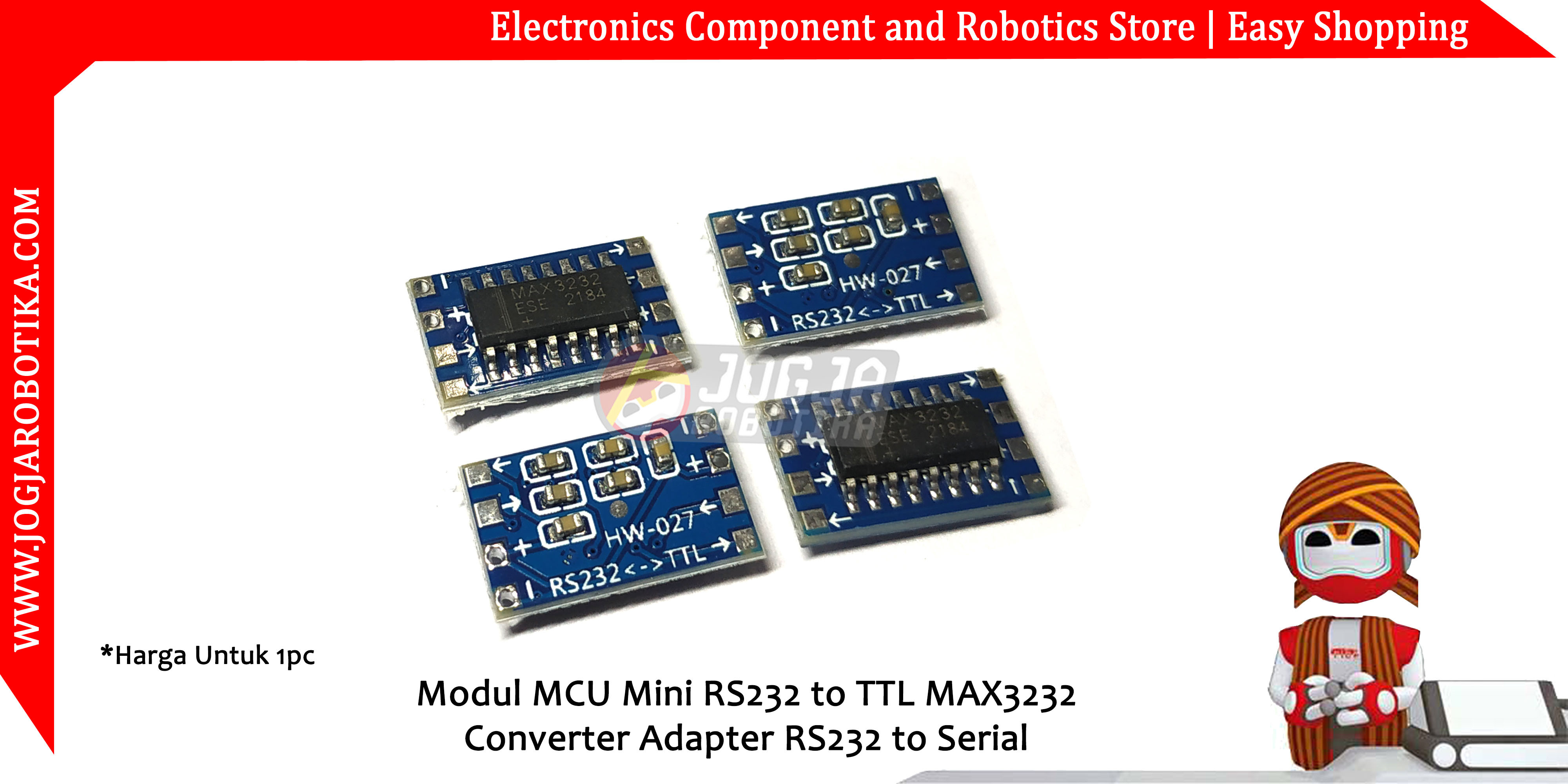 Modul MCU Mini RS232 to TTL MAX3232 Converter Adapter RS232 to Serial