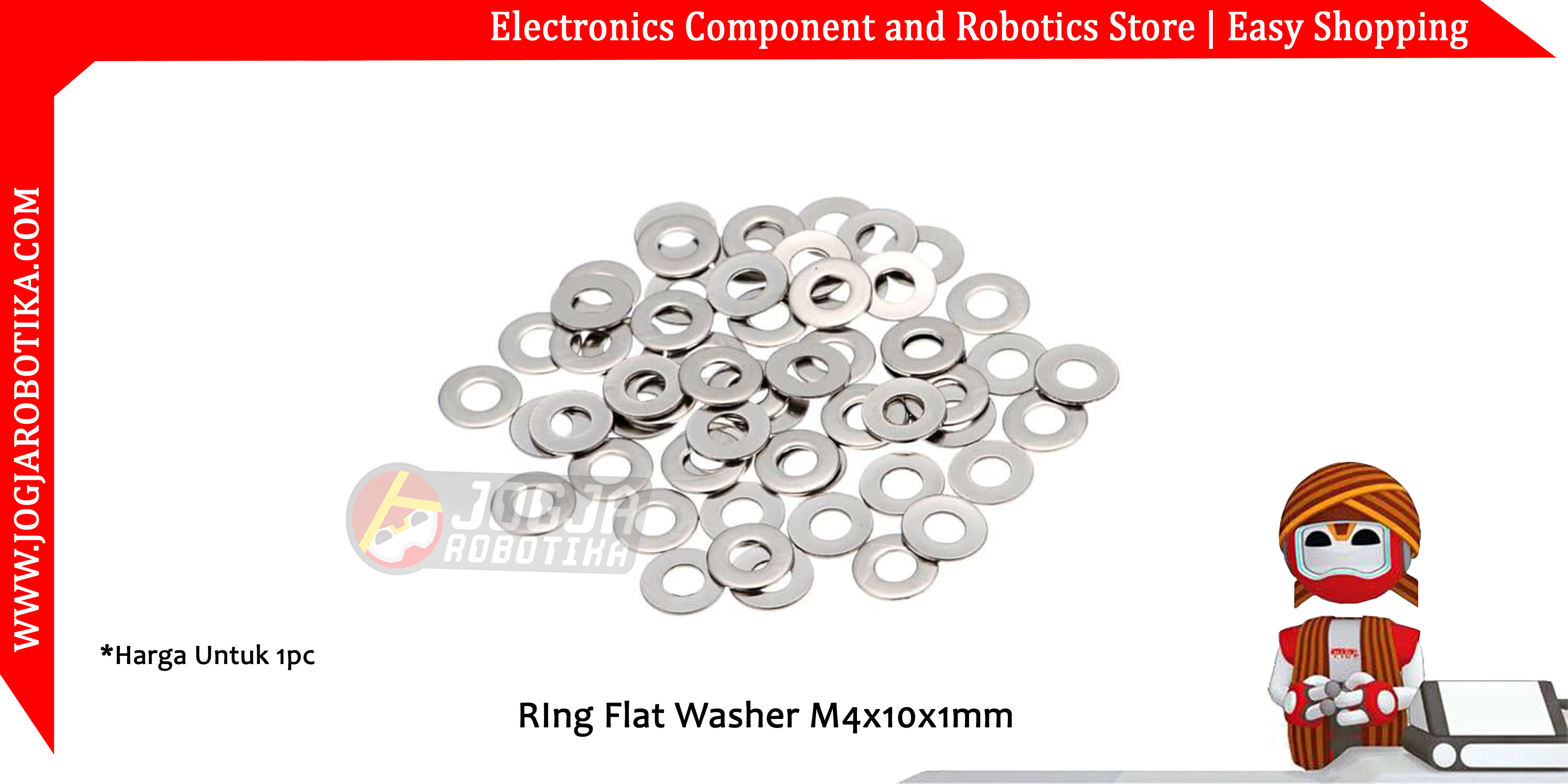 RIng Flat Washer M4x10x1mm