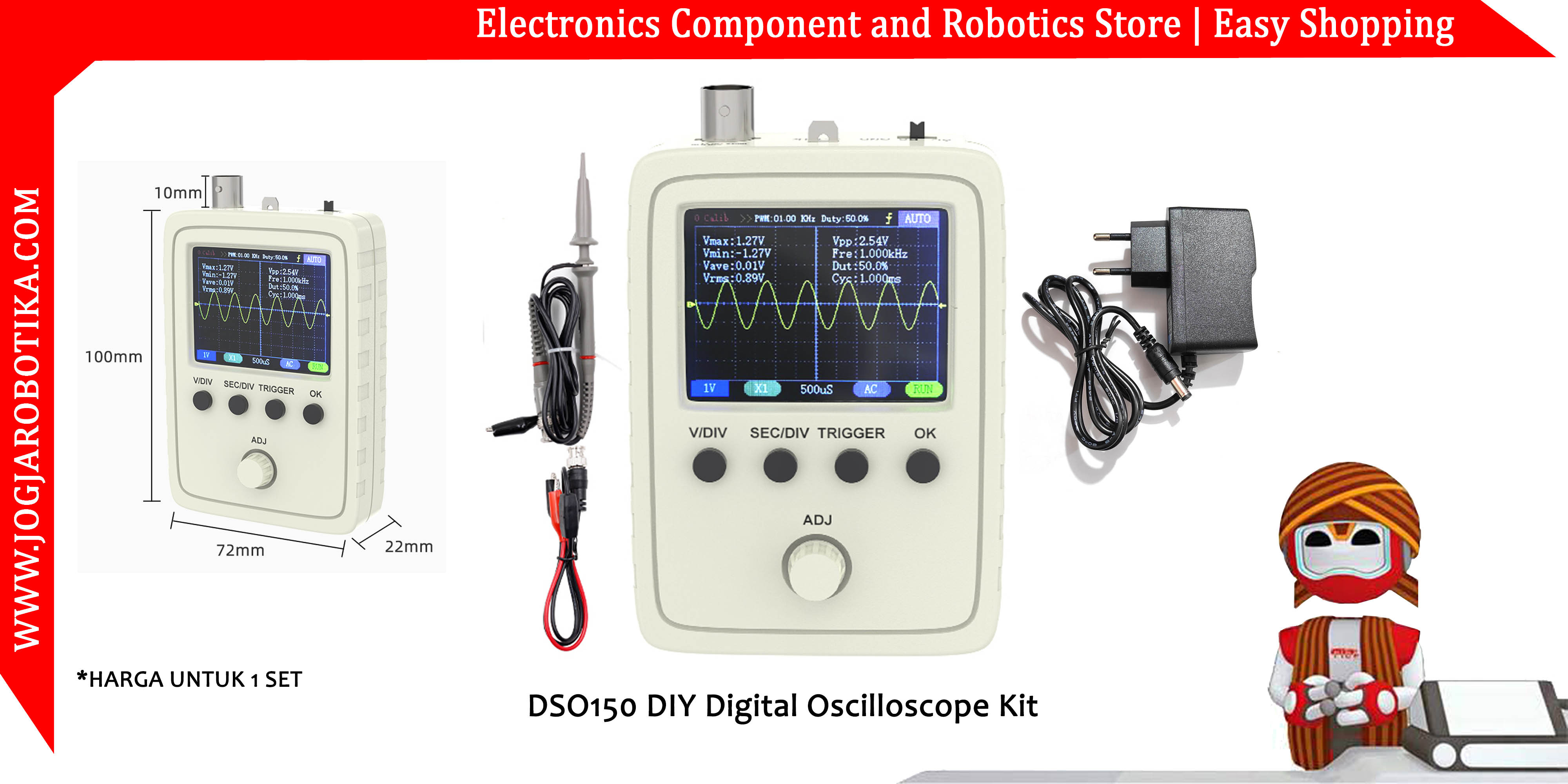 DSO150 DIY Digital Oscilloscope Kit