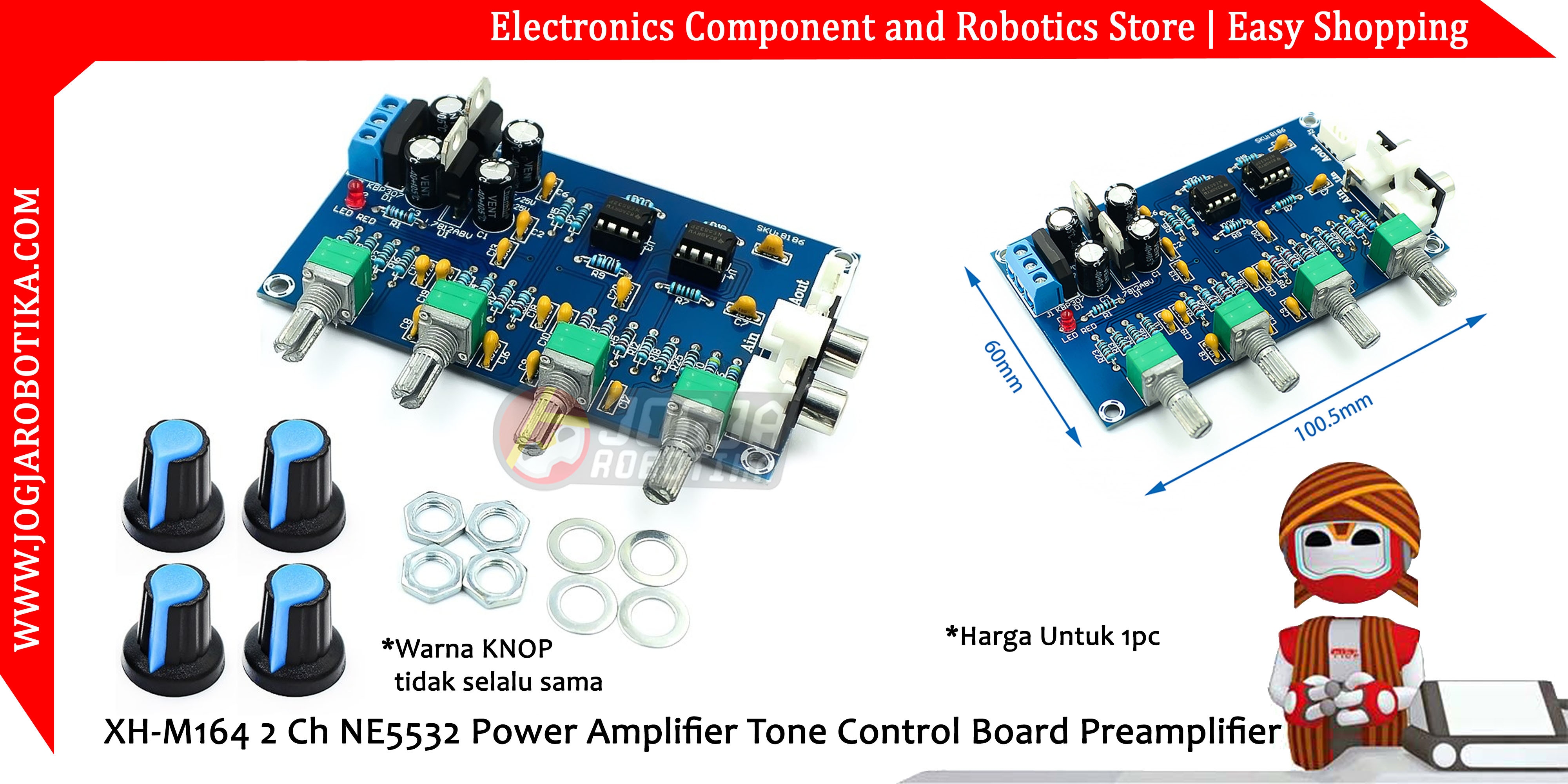 XH-M164 2Ch NE5532 Power Amplifier Tone Control Board Preamplifier