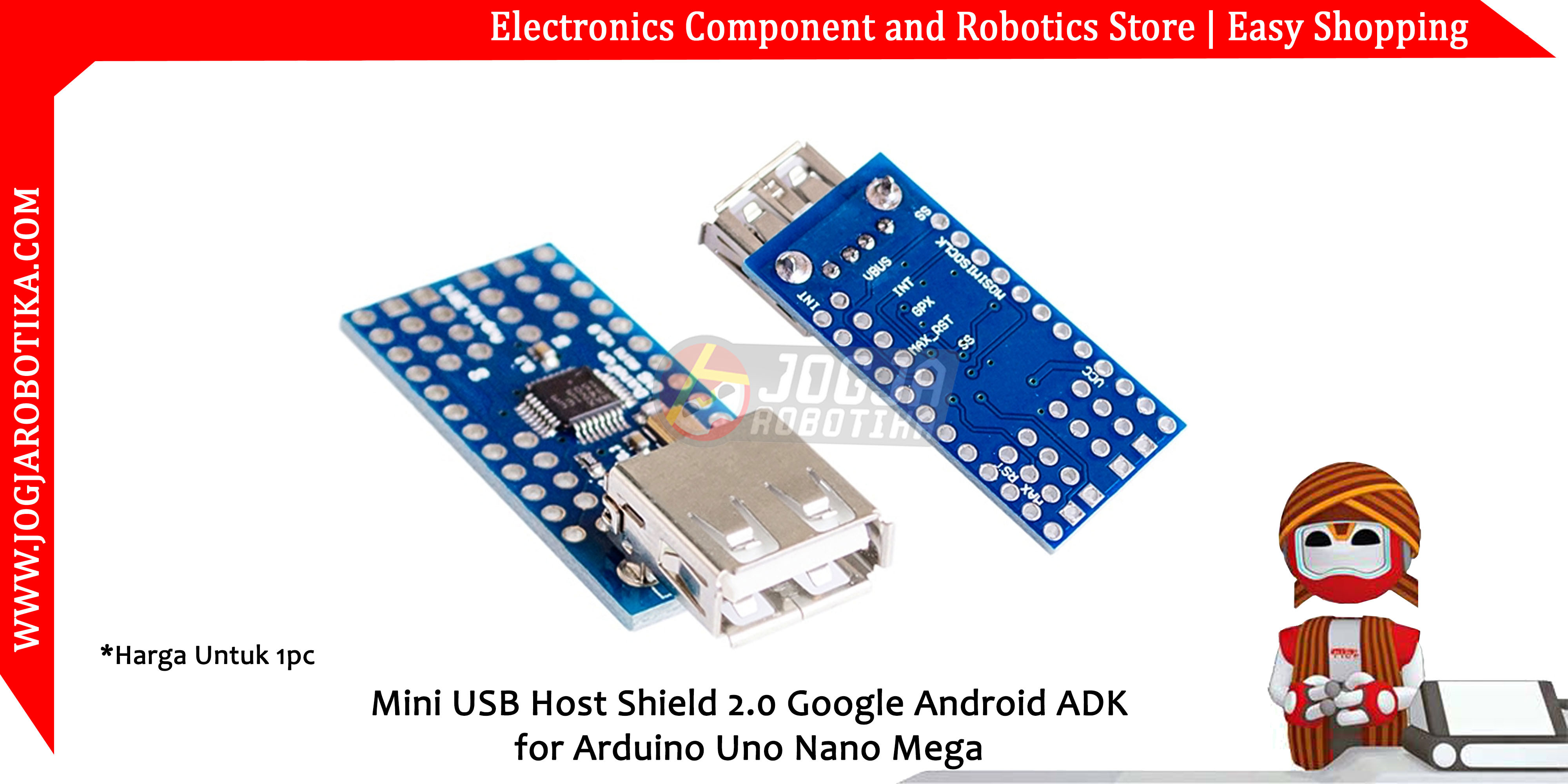 Mini USB Host Shield 2.0 Google Android ADK for Arduino Uno Nano Mega