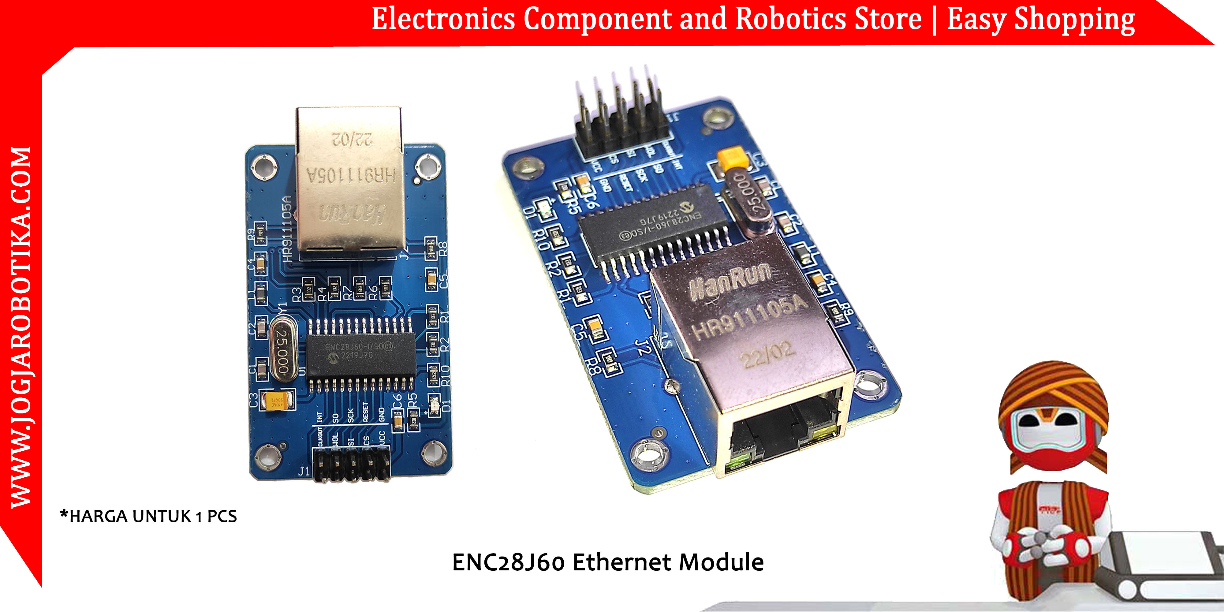 ENC28J60 Ethernet Module - LEBAR