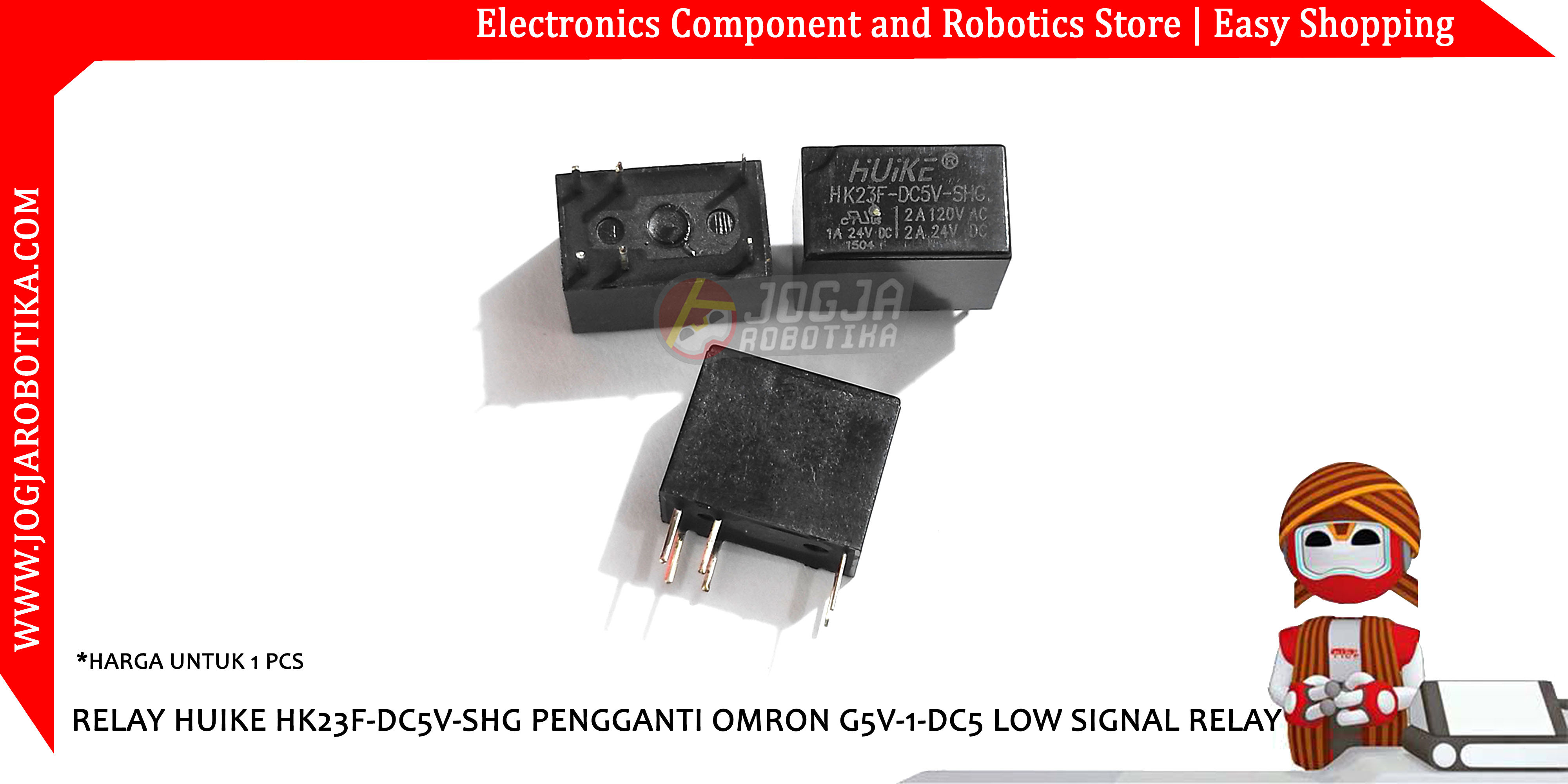 RELAY HUIKE HK23F-DC5V-SHG PENGGANTI OMRON G5V-1-DC5 LOW SIGNAL RELAY