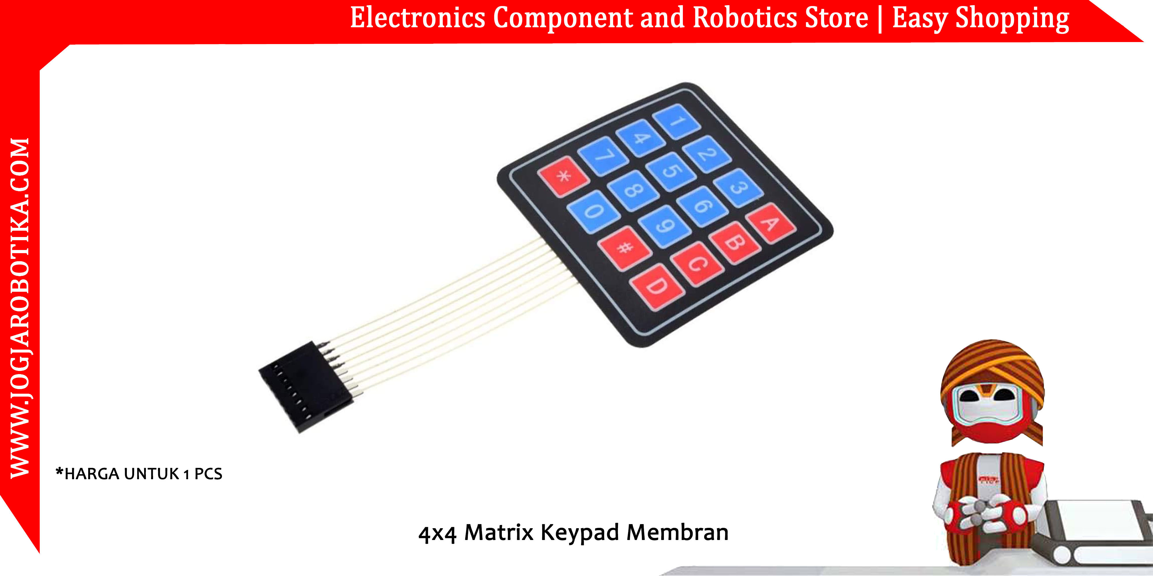 4x4 Matrix Keypad Membran