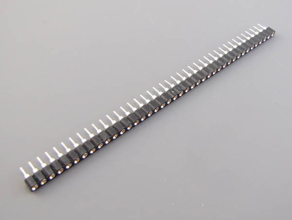 1x40 Pin Female Header Single Row Round Hole (2.54 mm)