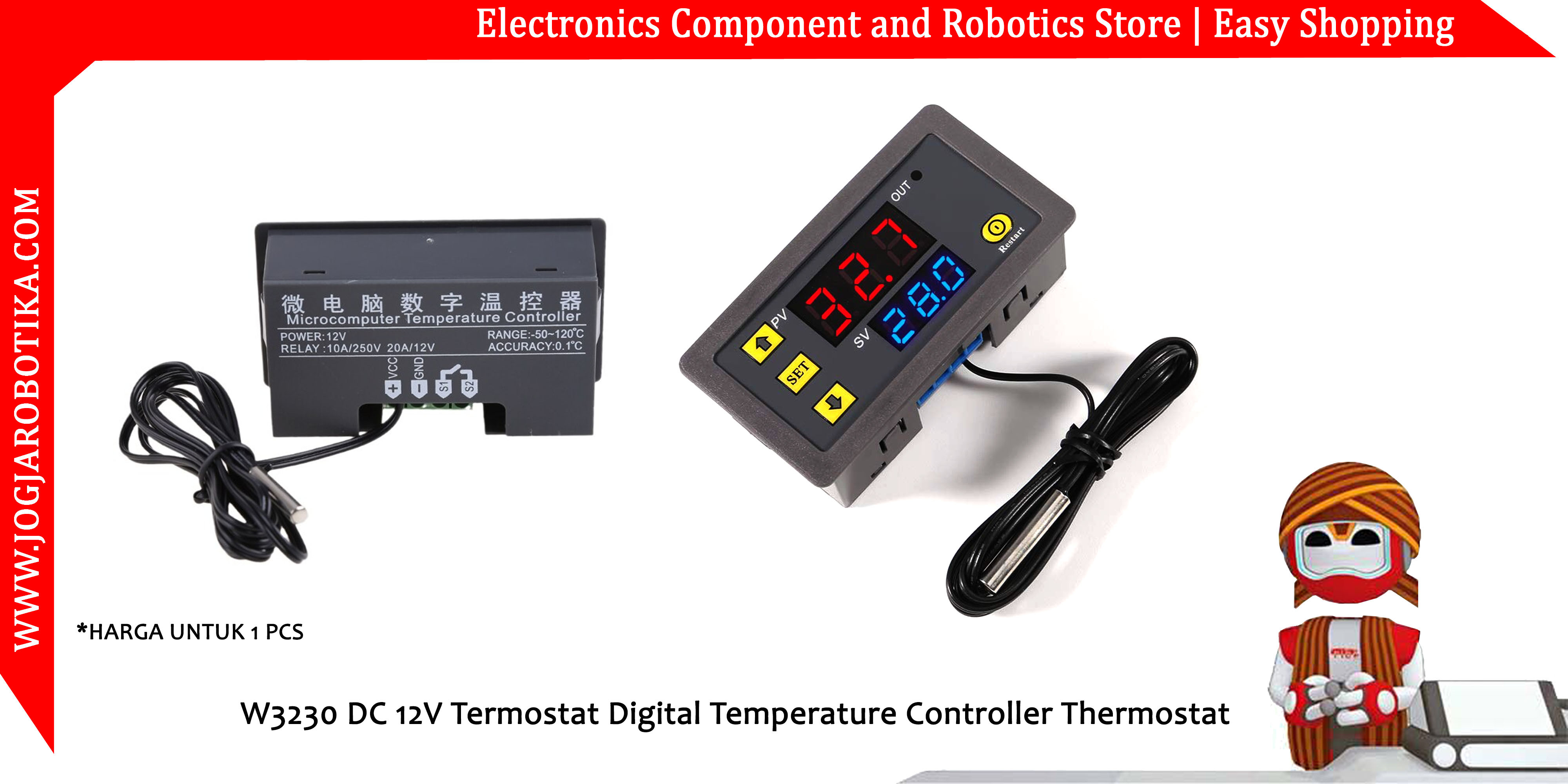 W3230 DC 12V Termostat Digital Temperature Controller Thermostat