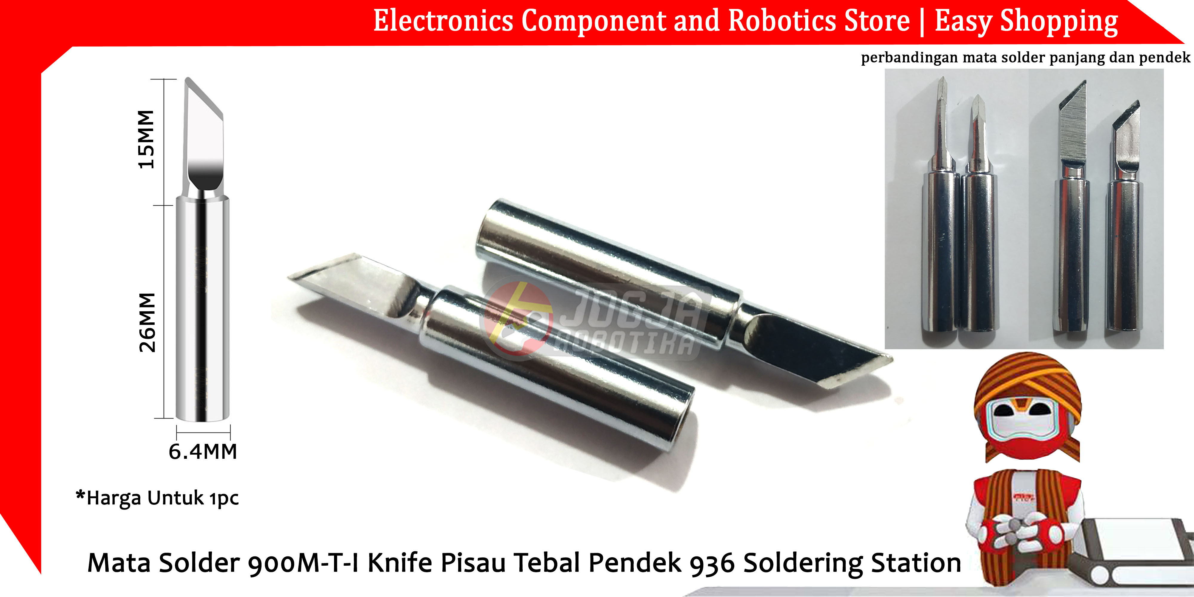 Mata Solder 900M-T-I Knife Pisau Tebal Pendek 936 Soldering Station