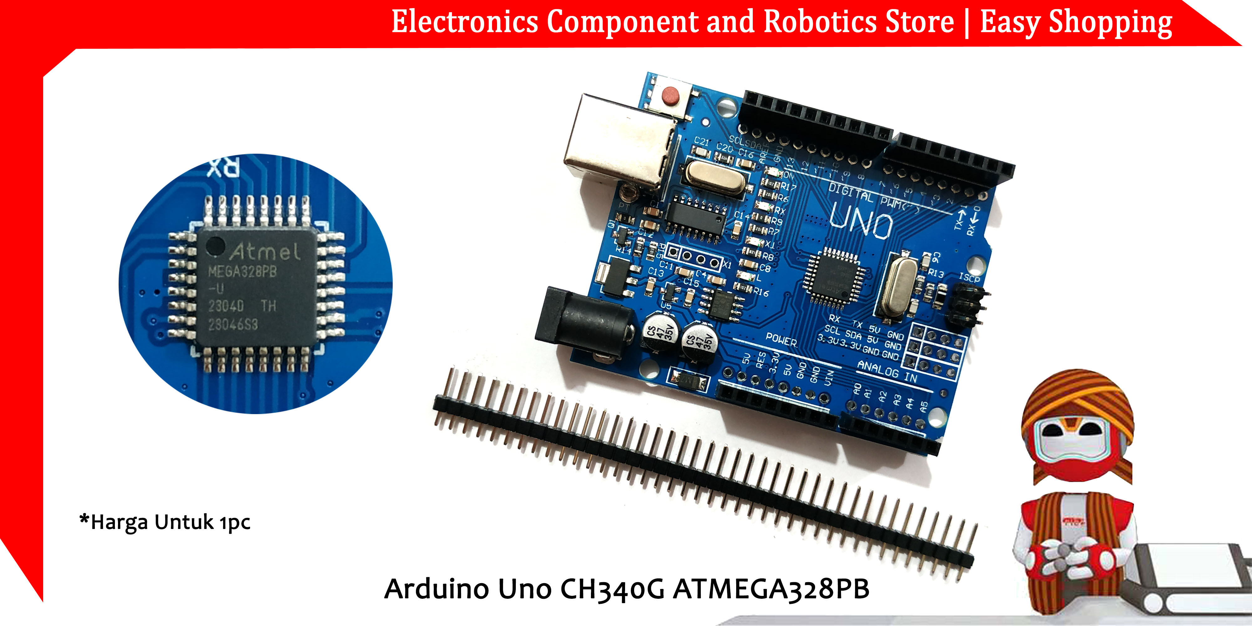 Arduino Uno CH340G/ FT232 IC (kw)