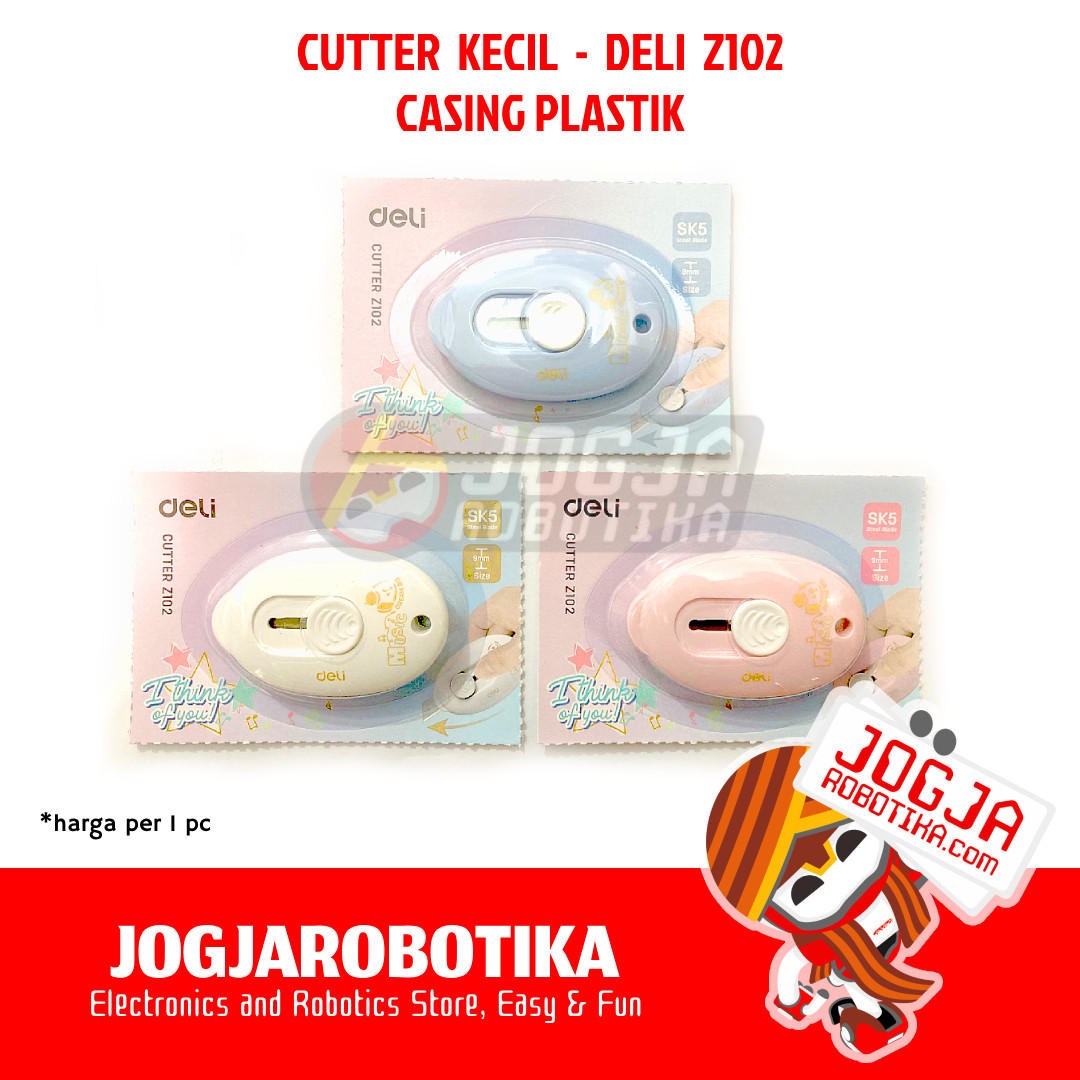 CUTTER KATER PISAU KECIL PEMOTONG KERTAS PEMBUKA PAKET BRAND DELI - Z102